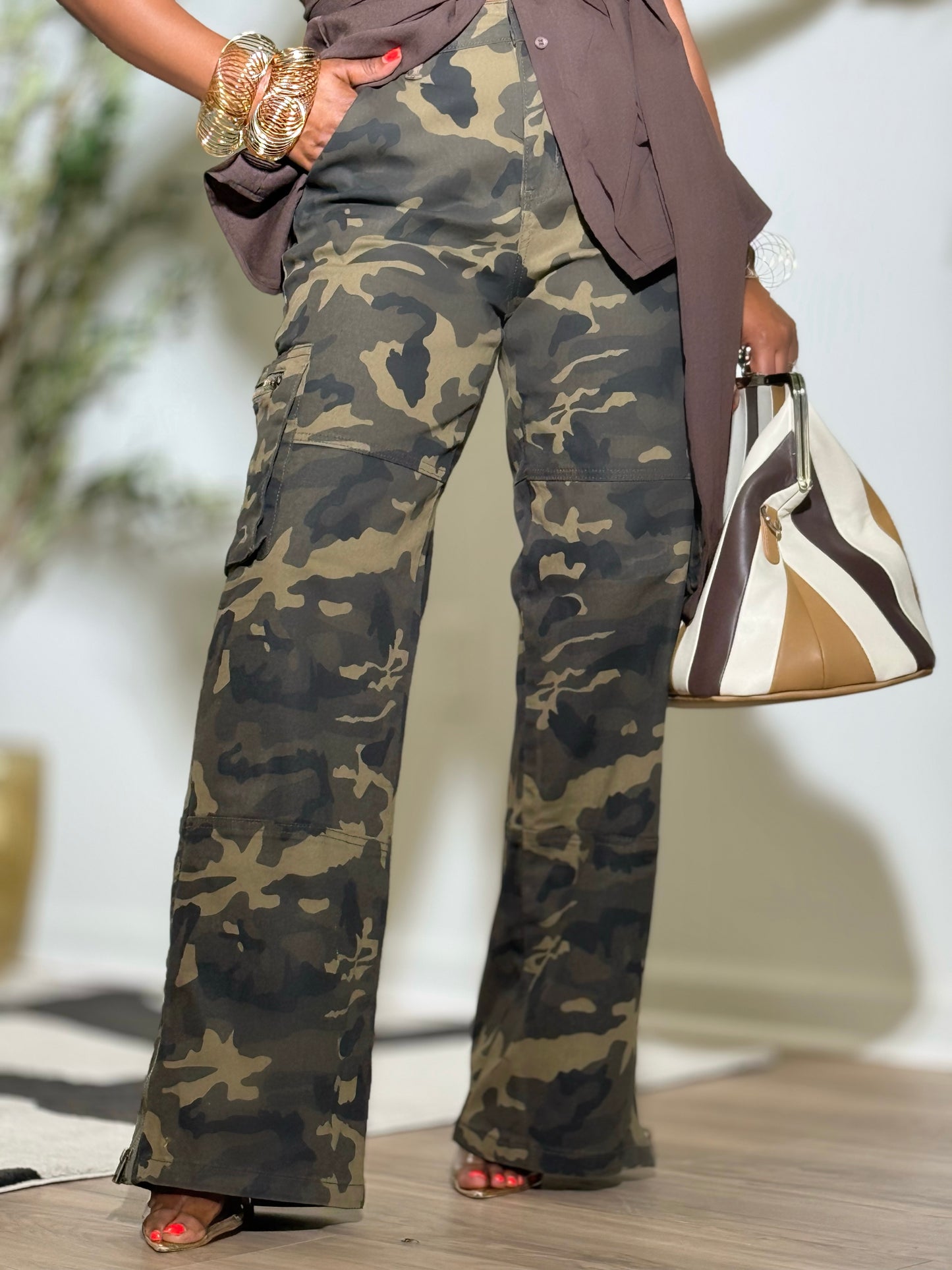 Camo Fame Cargo Pant (Available in 3X)