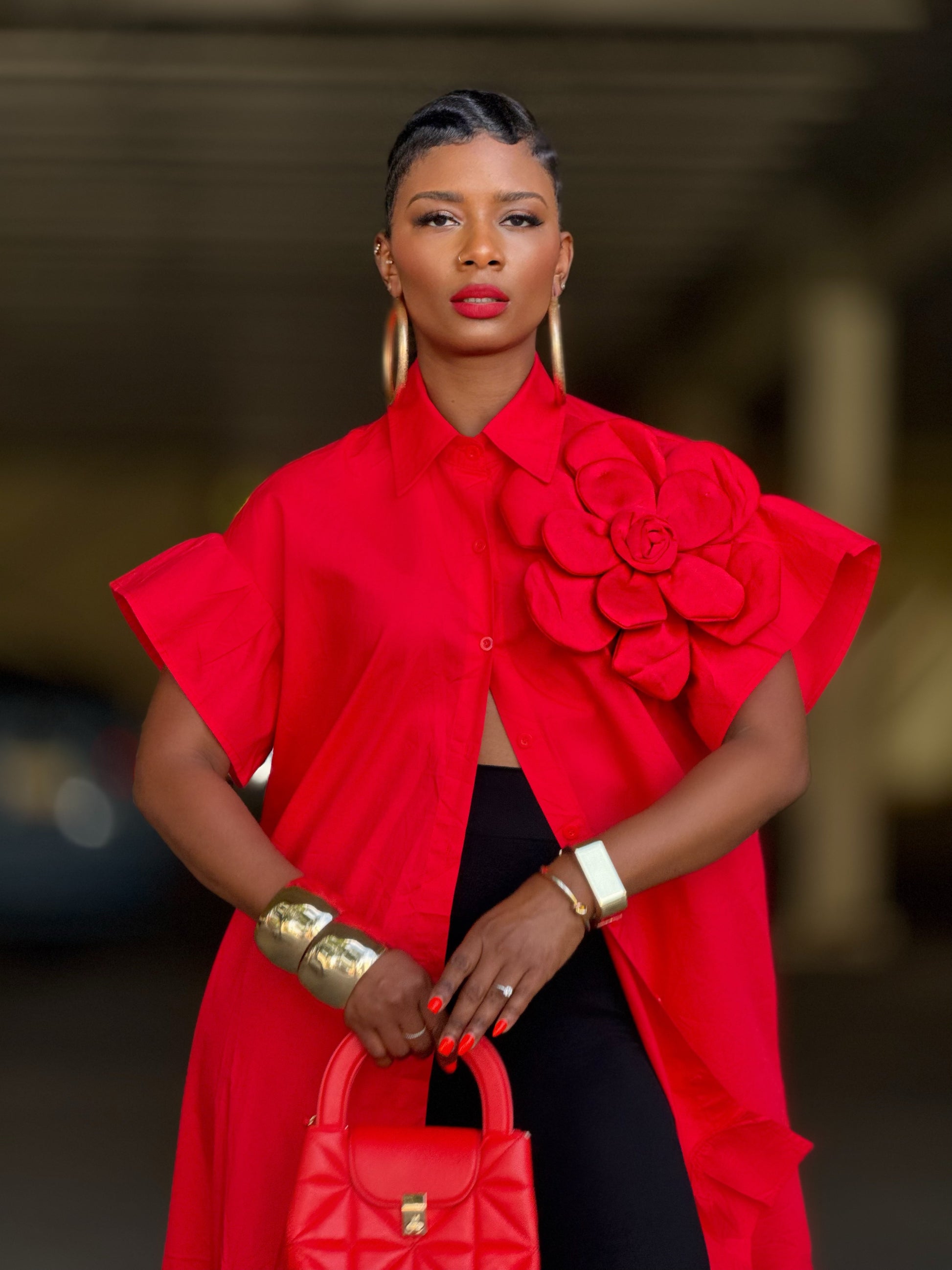 Allison Red Statement (One size up to 14) – Young at Style