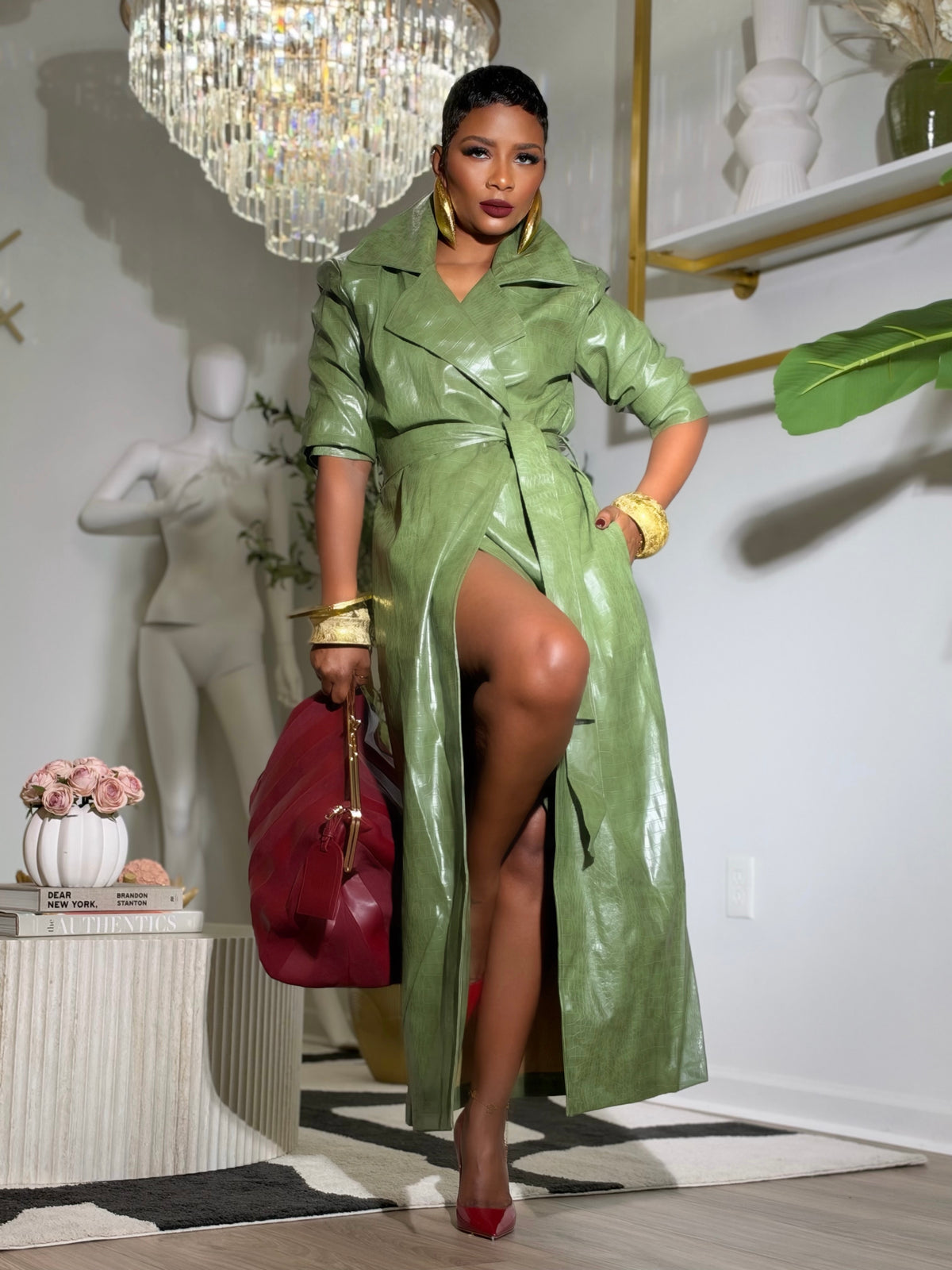 YAS EDIT Saint Remy Olive Trench (Available in 2X)