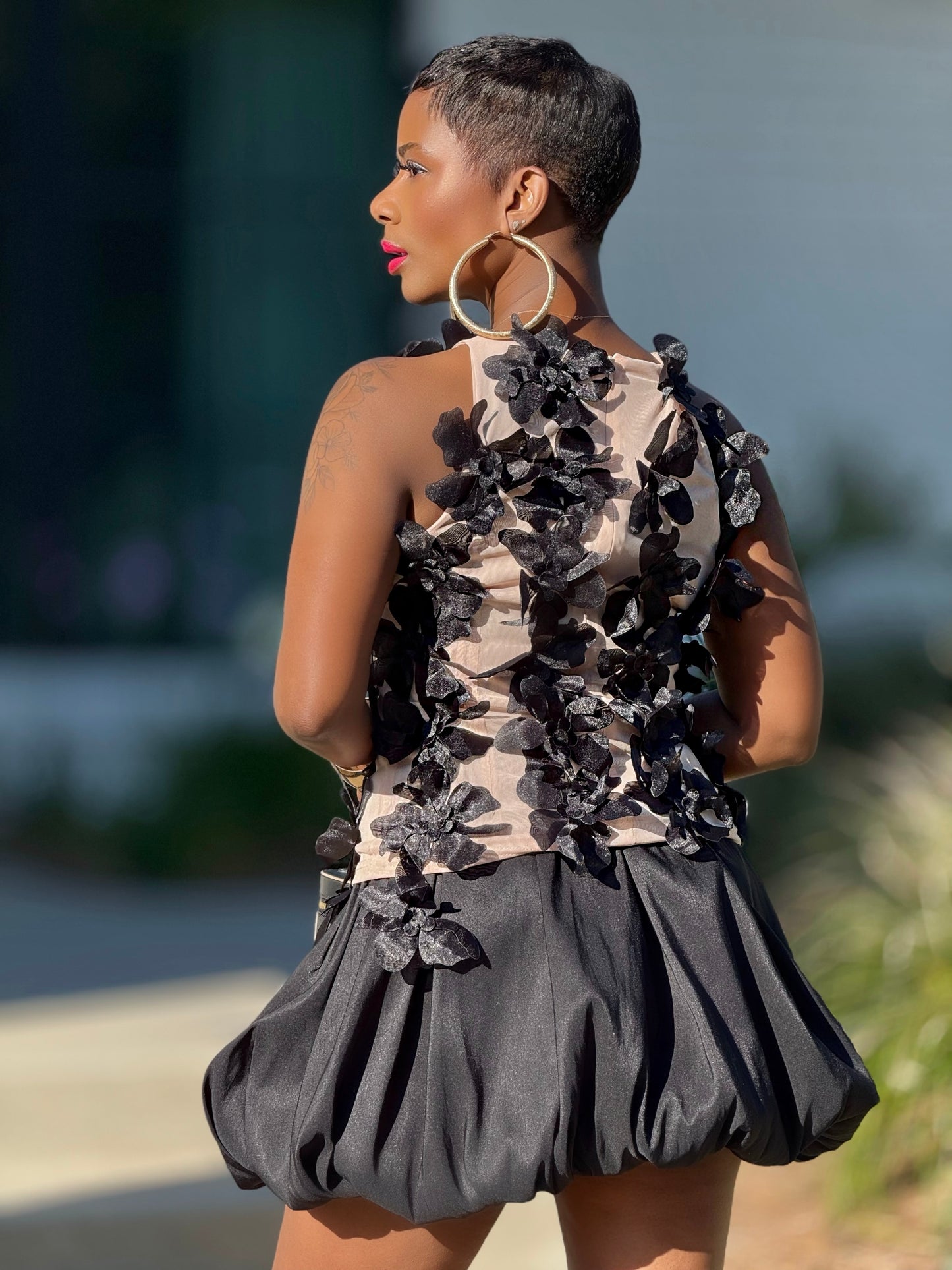 YAS EDIT Riviera Floral Top & Skirt Set