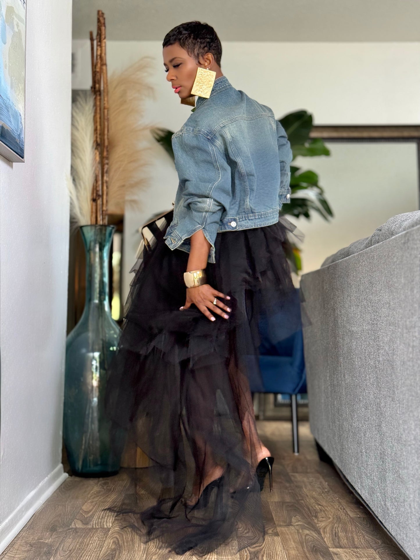 Black Hampton Tulle Skirt (Available in XL)
