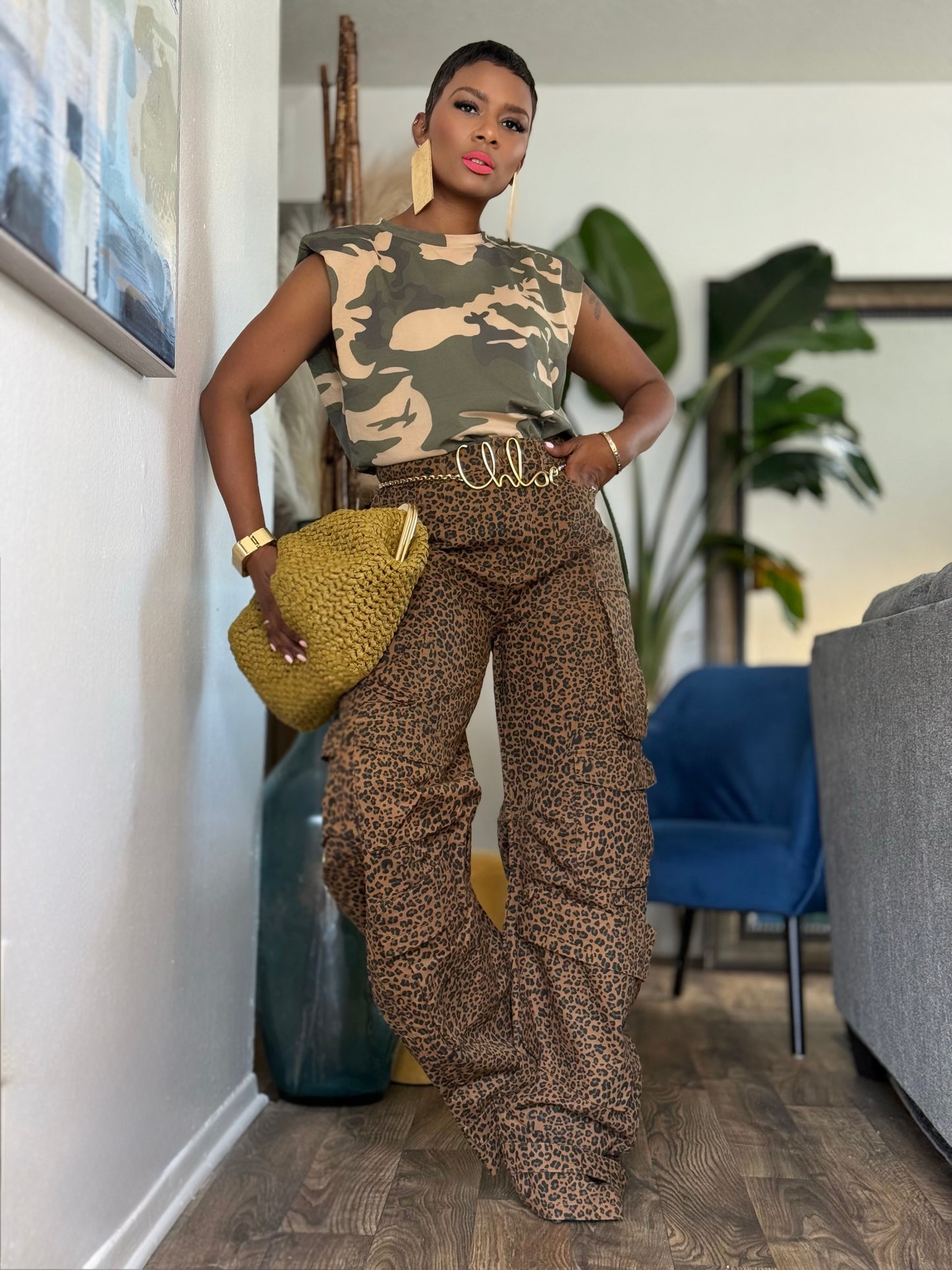 Animal Print Hera Cargo Pant (Available in 3X)