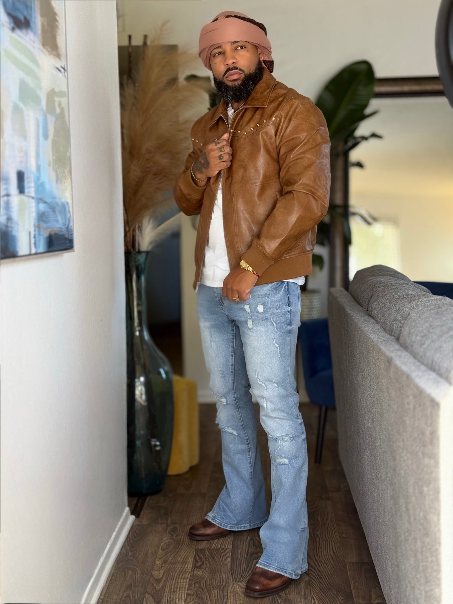 JH Kingsman Vegan Leather Jacket (Available in XXL)