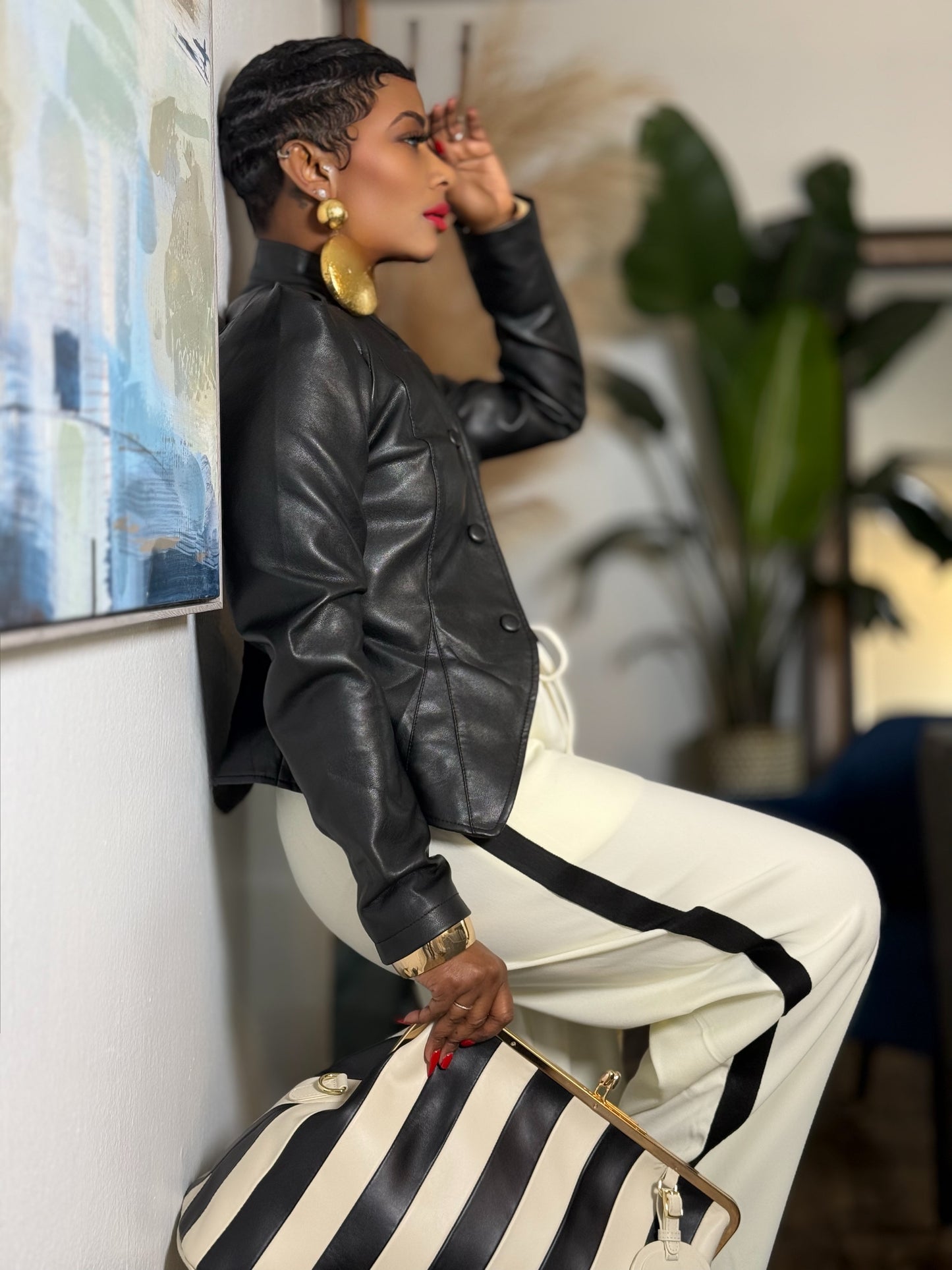 Milano Vegan Leather Jacket (Available in 3X)