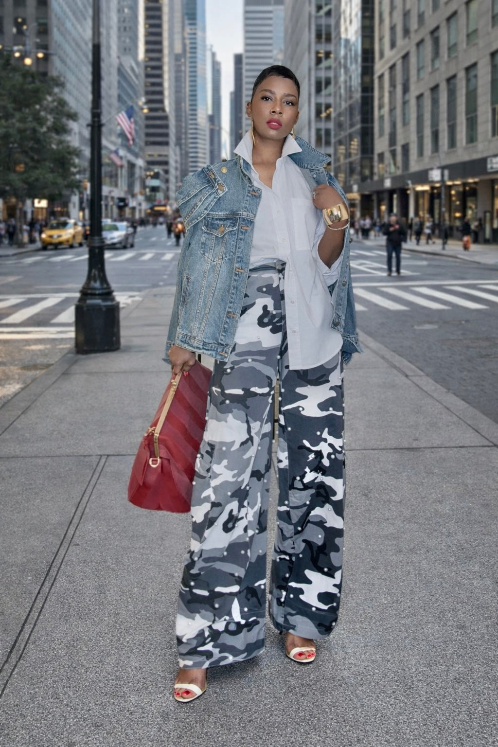 B|W Hampstead Embellished Utility Pant (Available in 3XL)