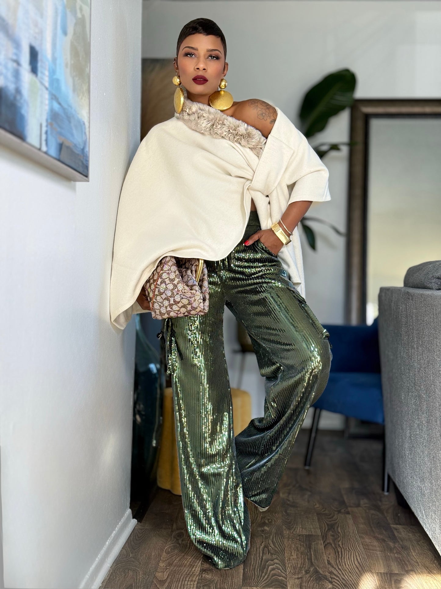 Visions Of You Luxe Shawl (One size up to 14) (Final Sale)