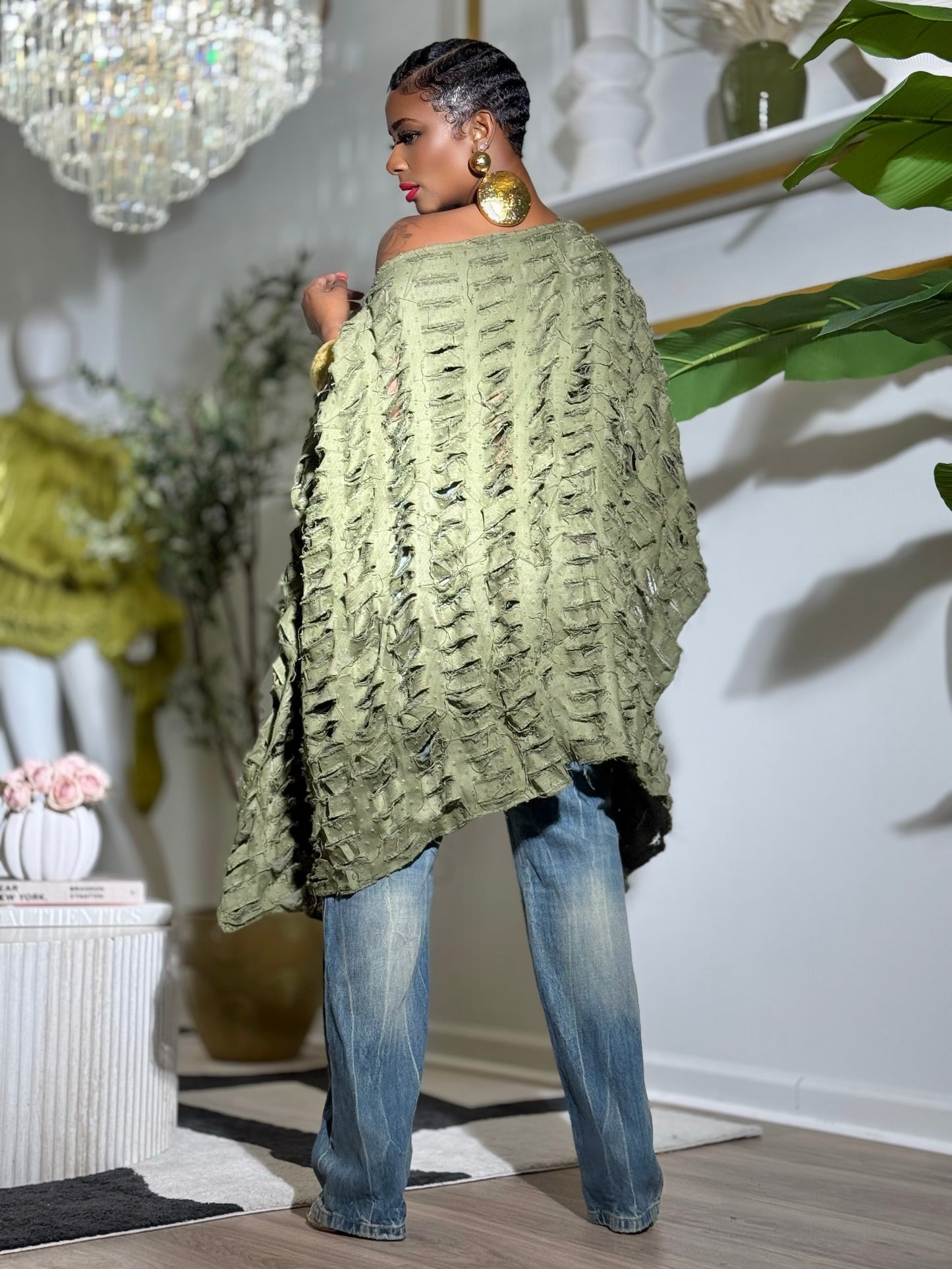 Dulwich Olive Top (One size up to 16)