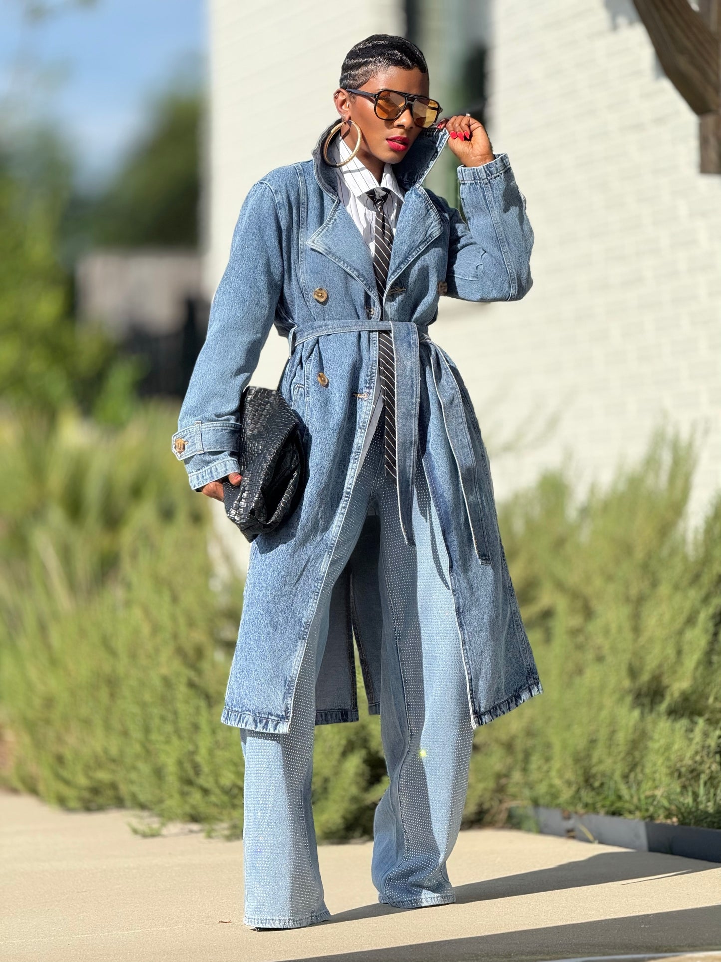 The Runway Double-Breast Denim Trench (Available in XL)