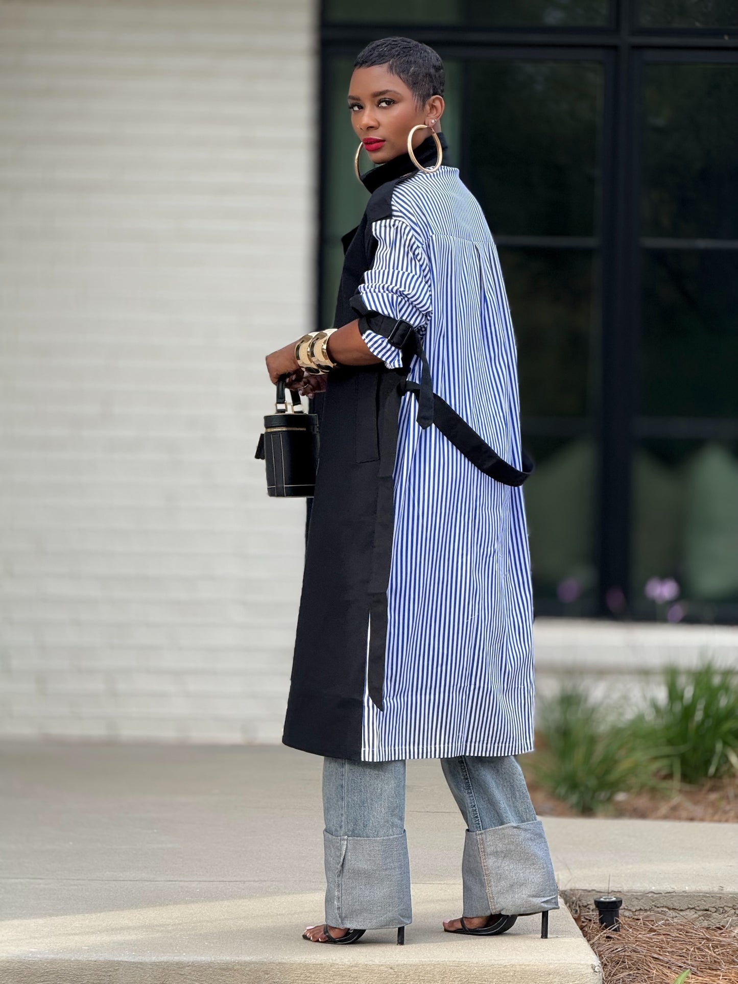 Navy Beverly Trench (One size up to 14)