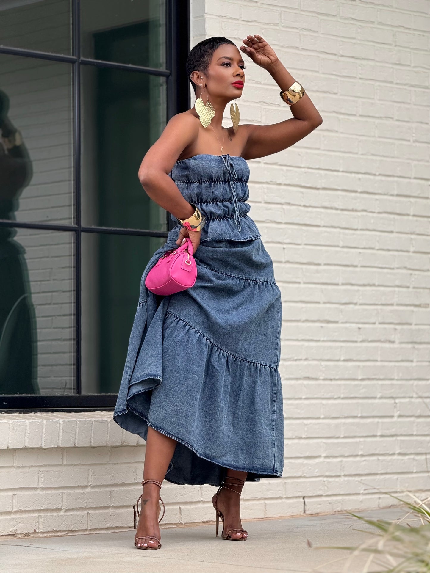 Denim Isella Two-Piece Set (Available in 3X)