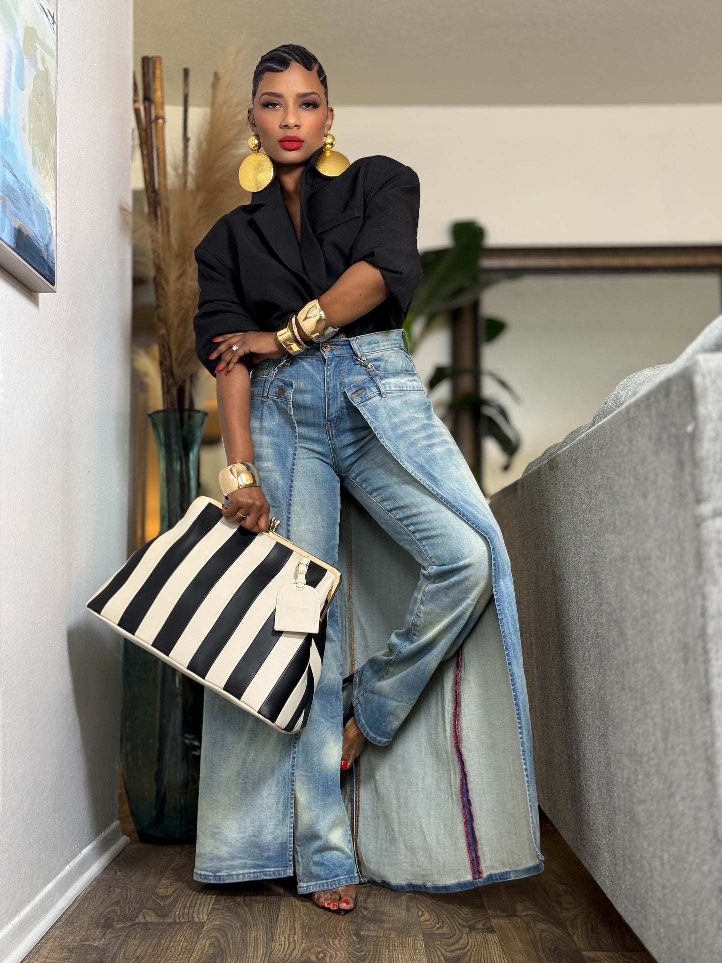 YAS EDIT The PORTO Statement Denim (Available in XL)