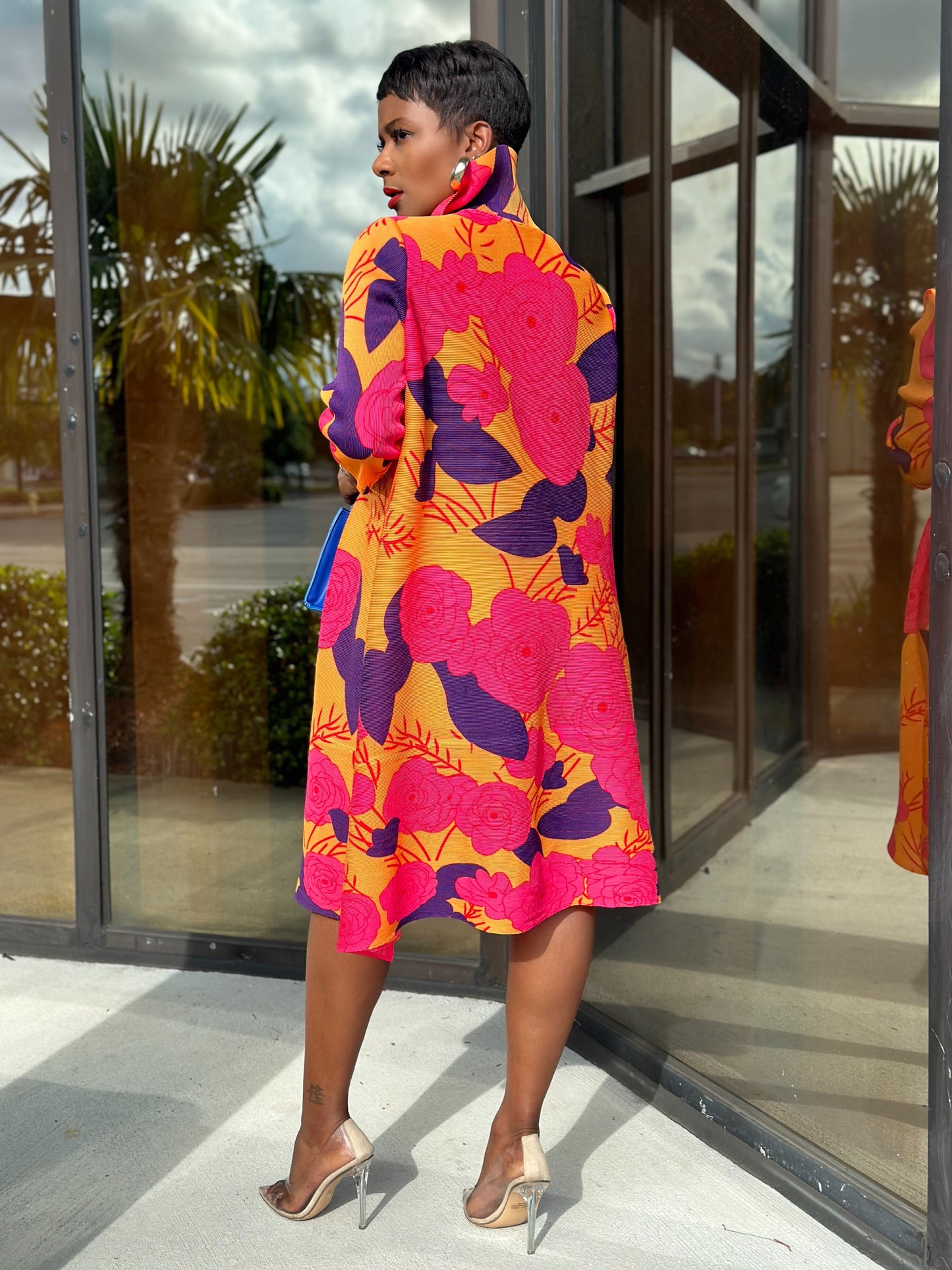 Floral Eden Midi Dress (One size up to 14)