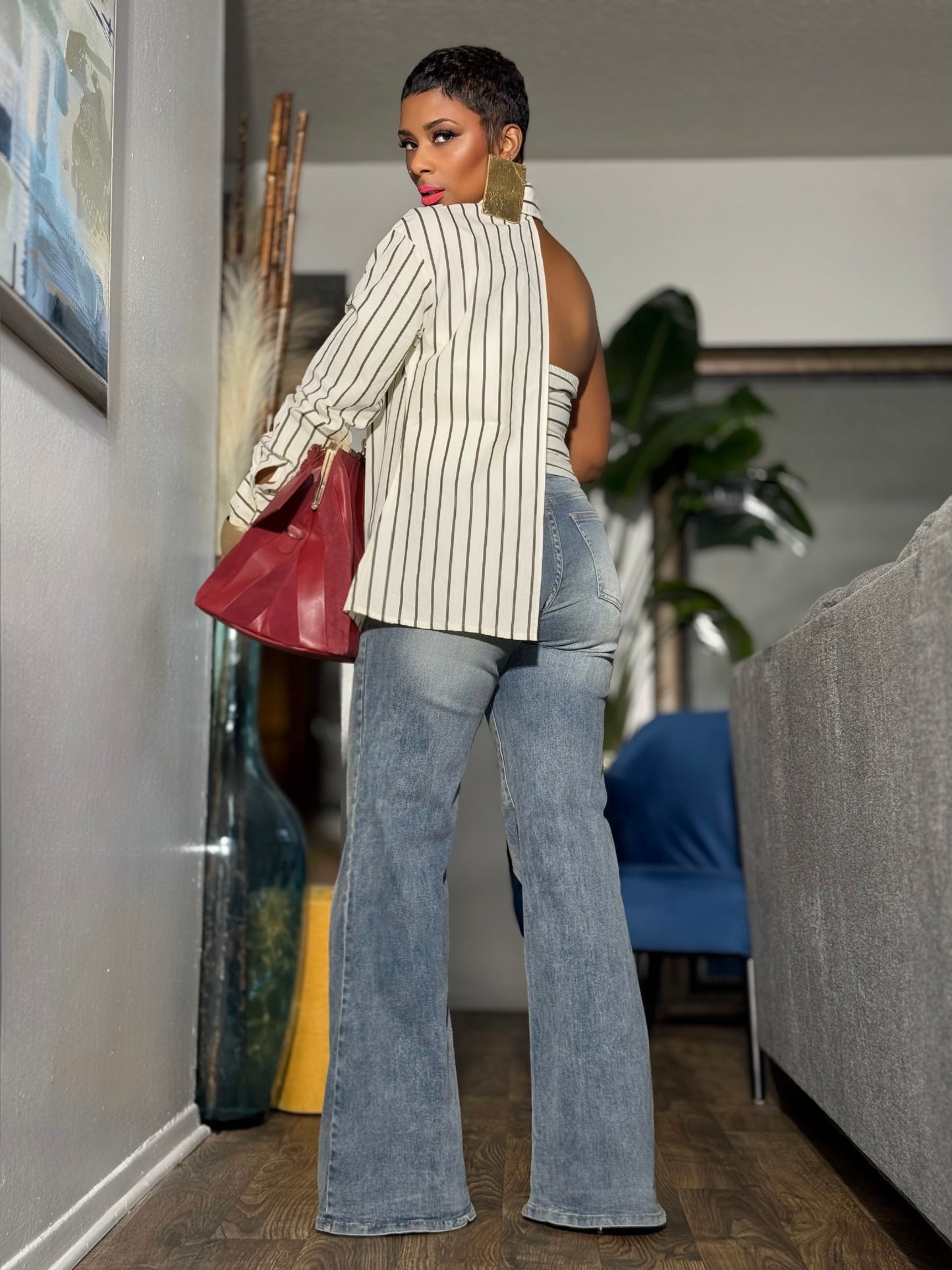 Victoria Striped Dual Top (Available in 3X)