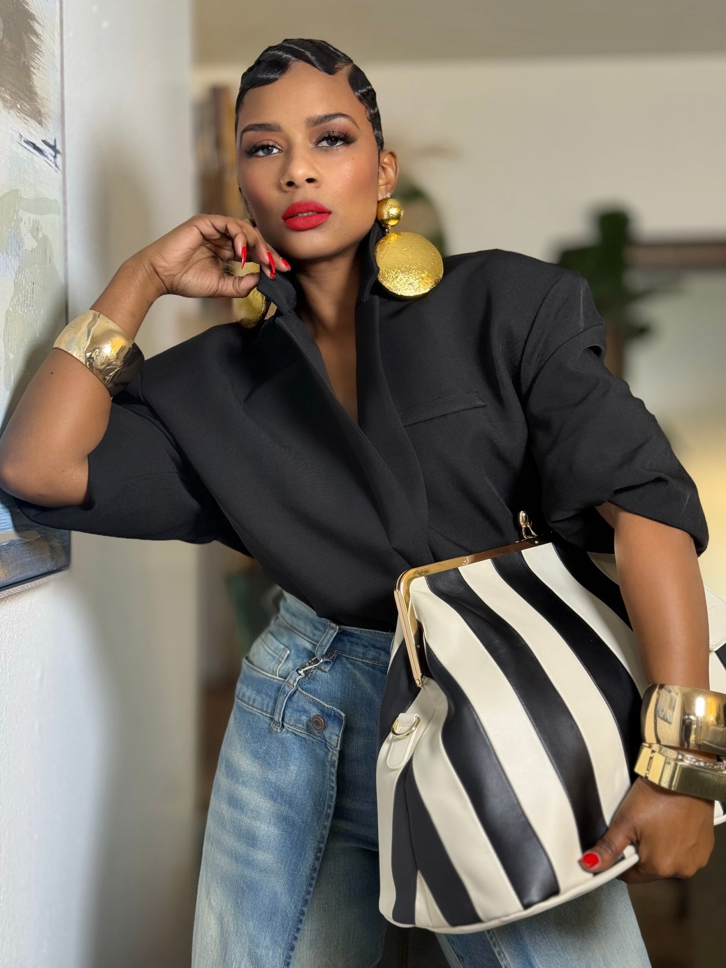 Highbury Black Latte Blazer (Available in 3X)