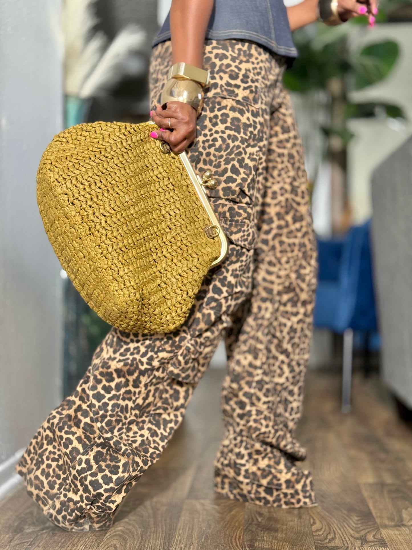 Leopard Print Hera Cargo Pant (Available in XL)
