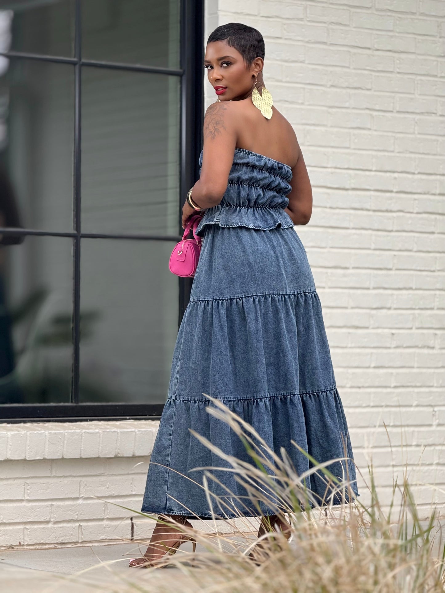 Denim Isella Two-Piece Set (Available in 3X)