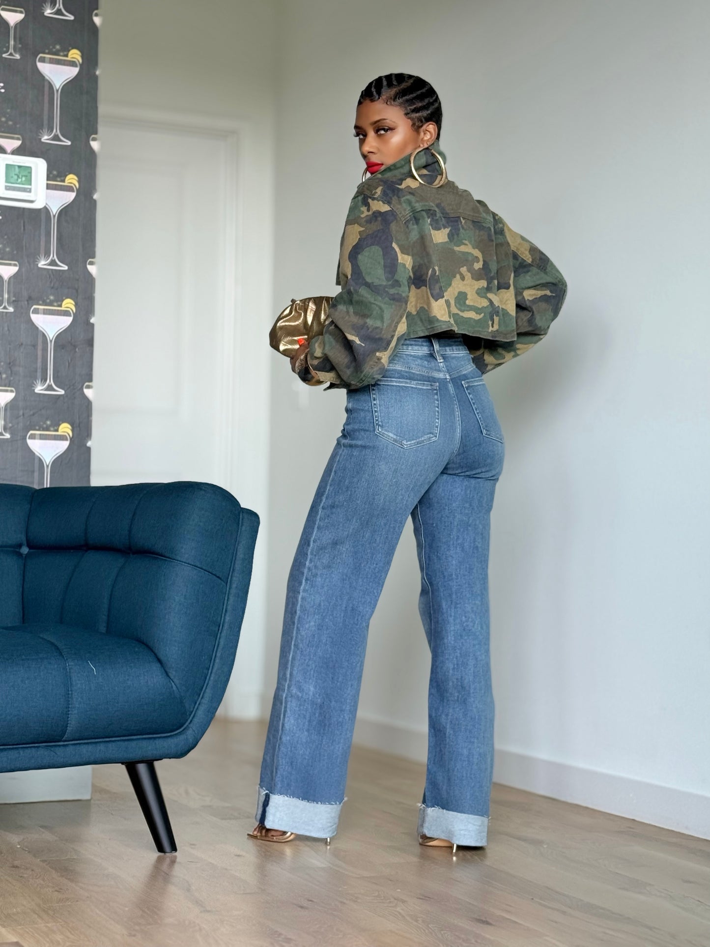 Roesia Cuffed Jeans (Available in XL)