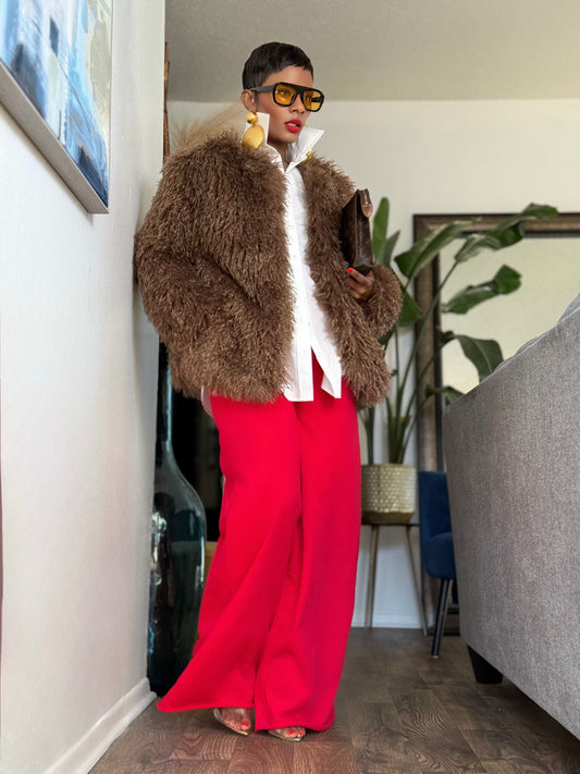 YAS EDIT The Dalston Plush Coat (Available in XL)