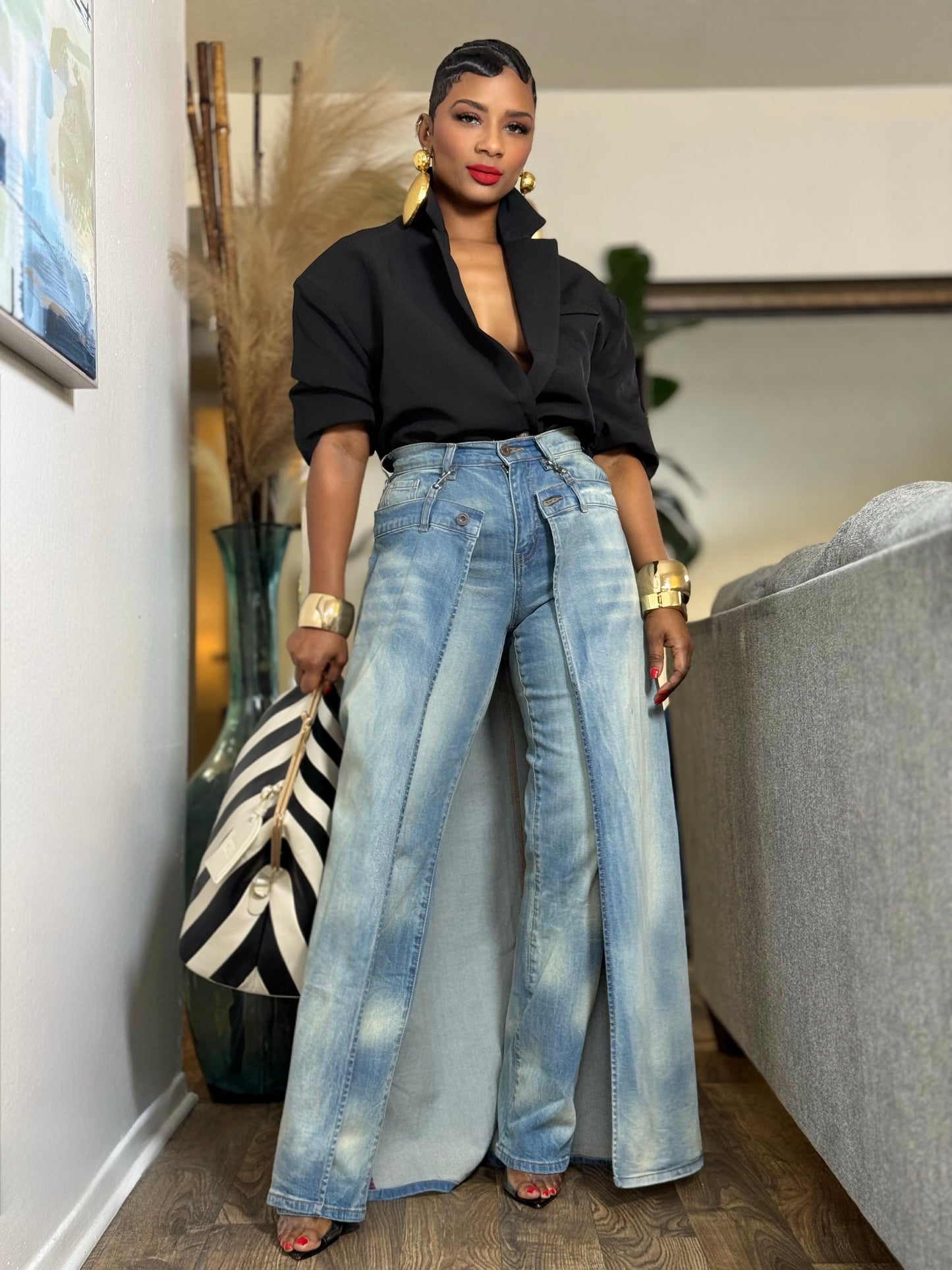 YAS EDIT The PORTO Statement Denim (Available in XL)