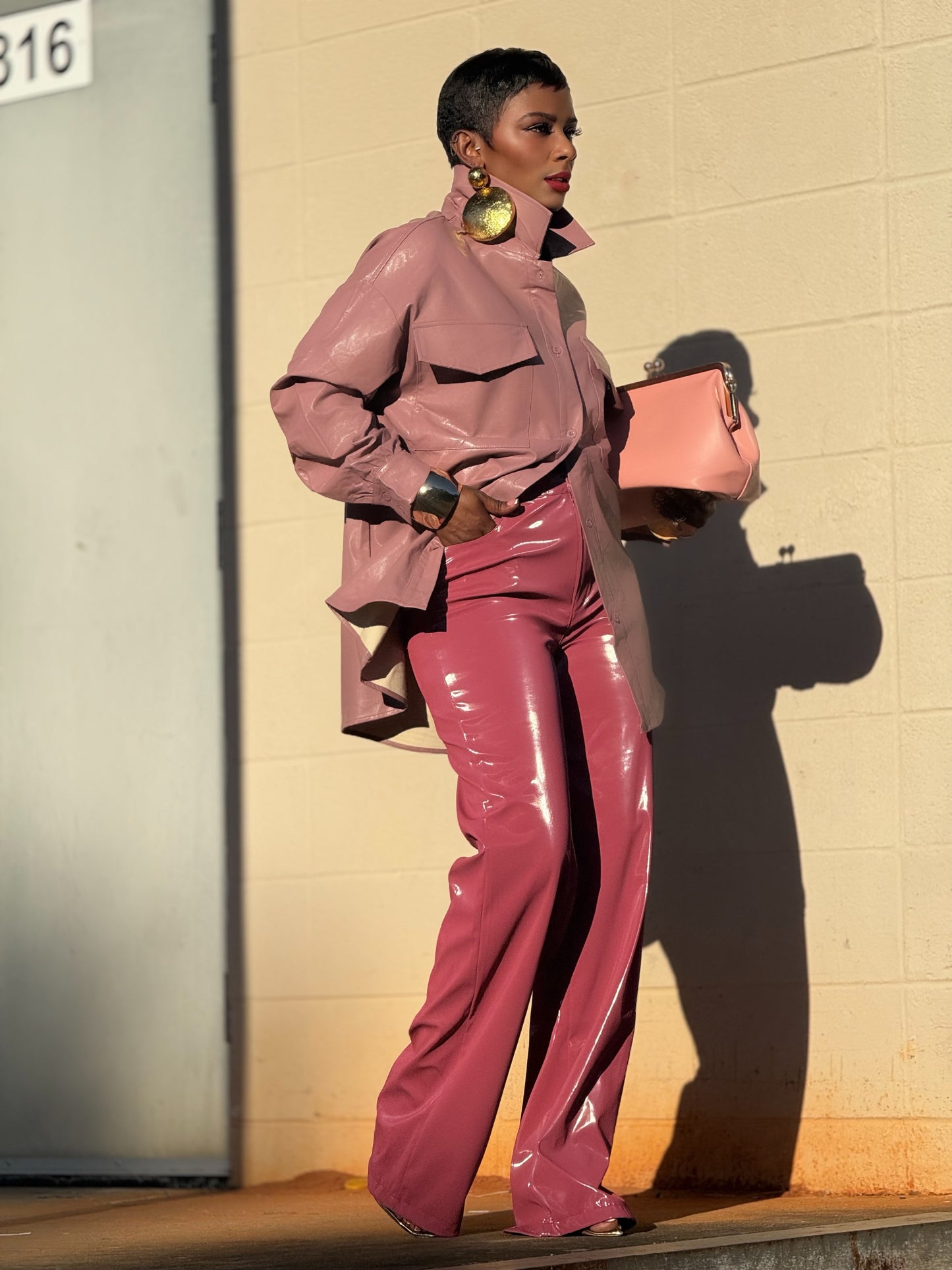 Sofie Vegan Mauve Shacket