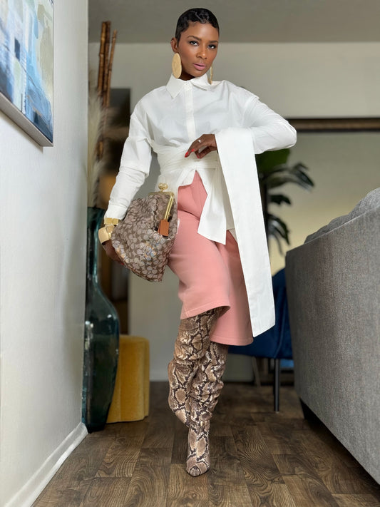 The Regent Wrap Shirt (Available in 3X)