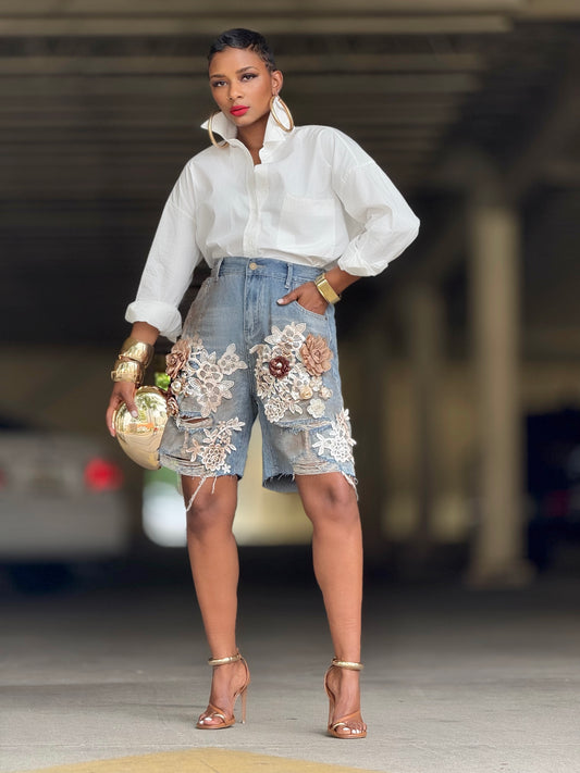 YAS EDIT Oasis Denim Shorts (Available in XL)