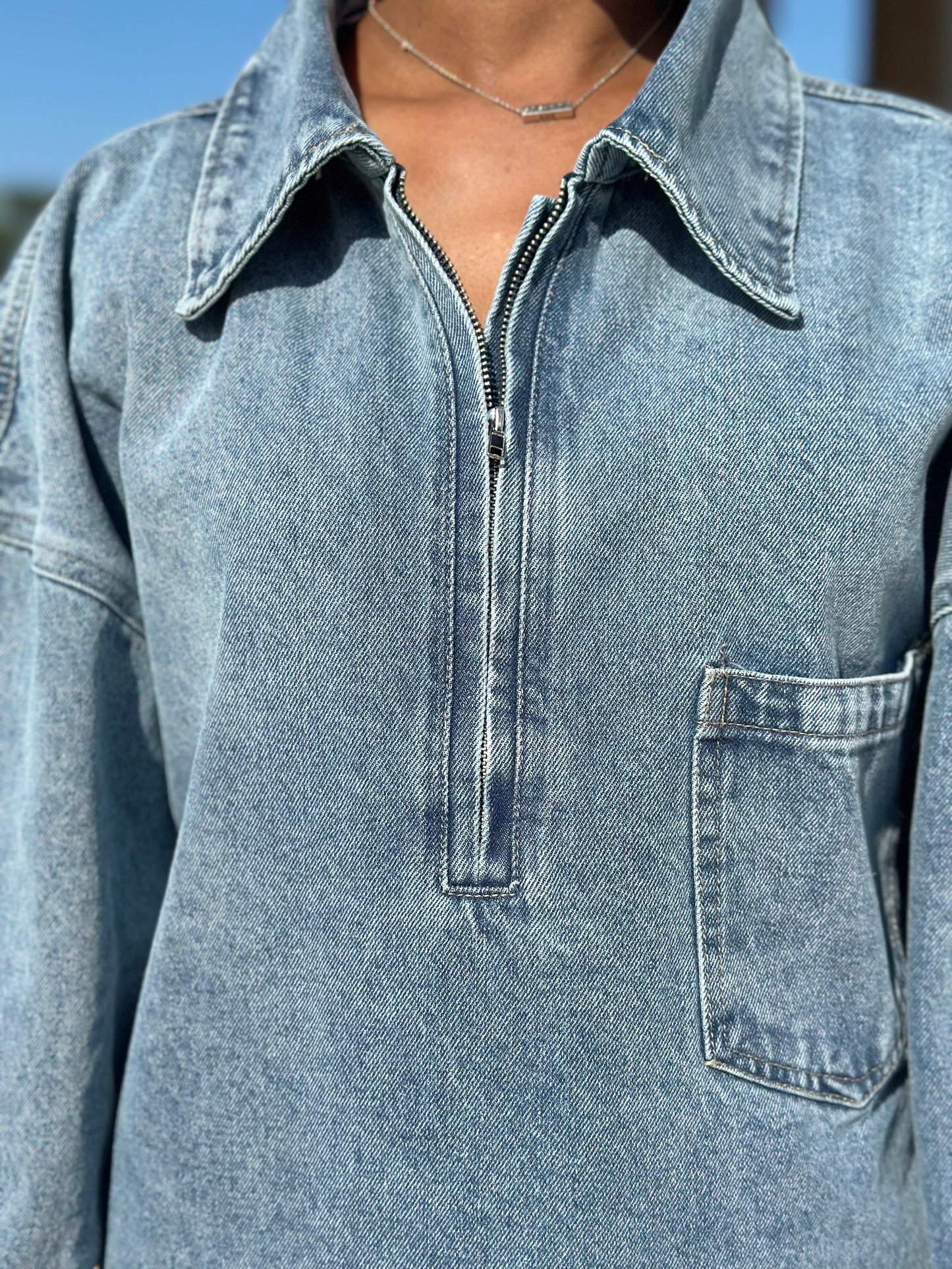 Olivea Denim Oversized Dress (XL Available)