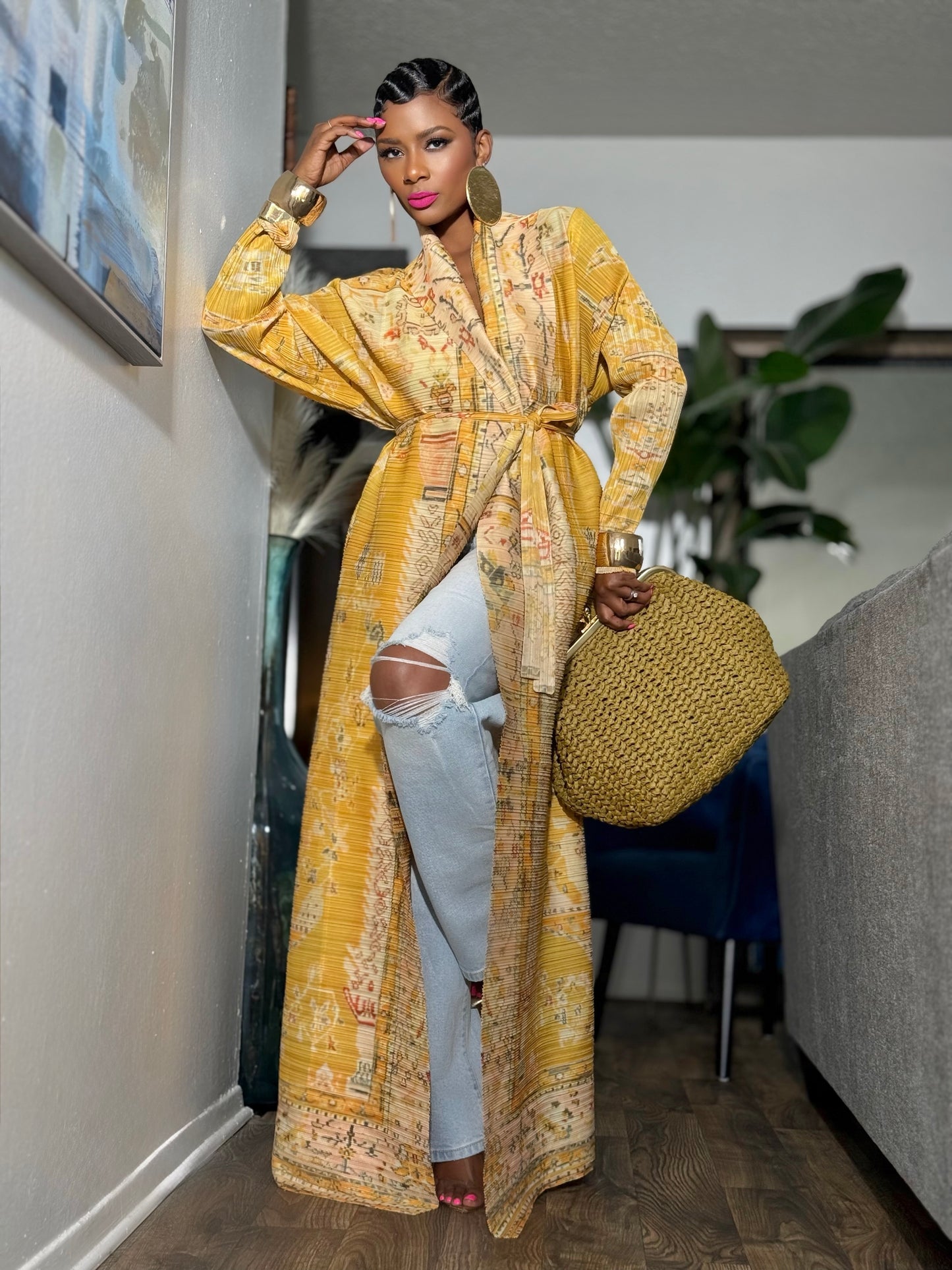 Atlas Drape Trench (One size up to 14)