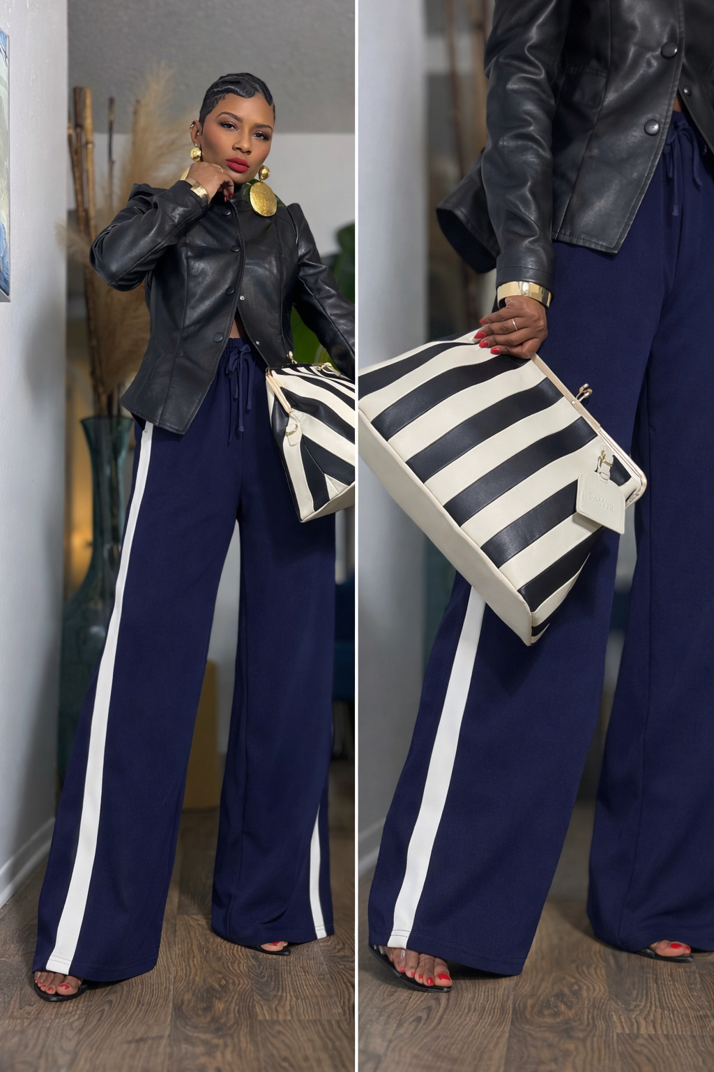 Leura Navy Tracksuit Pant (Available in 3X)