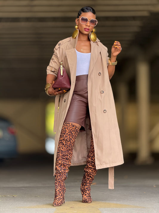 Khaki Safari Trench (Available in XL)