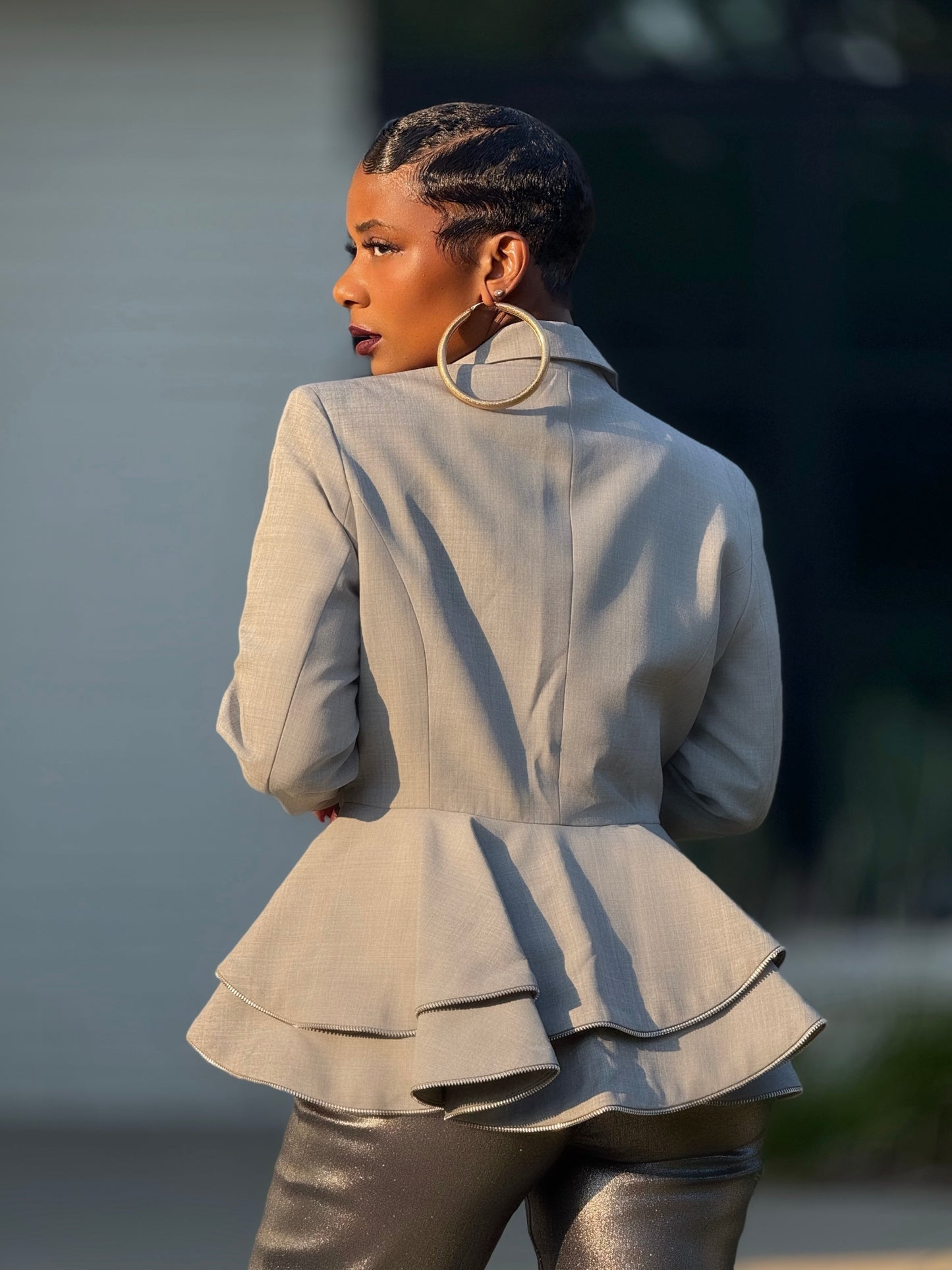 YAS EDIT London Runway in Gray Blazer (Available in XL)