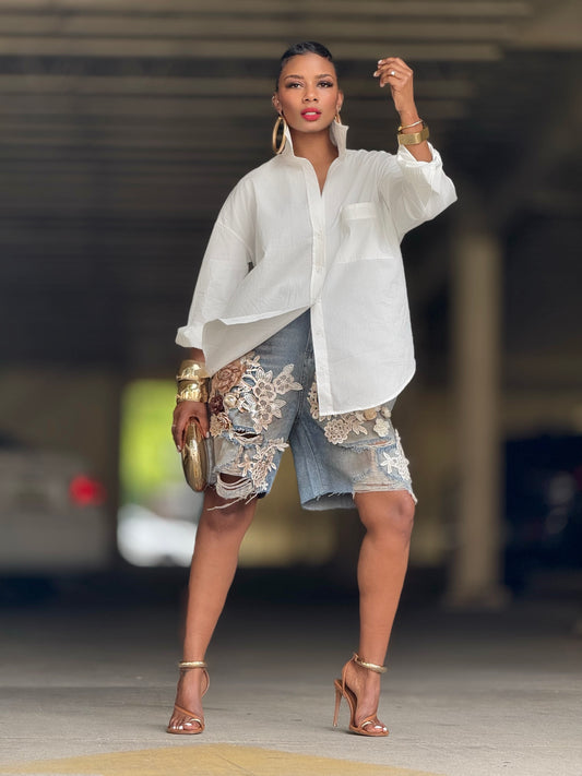 Rosemere White Top (Available in 3X)