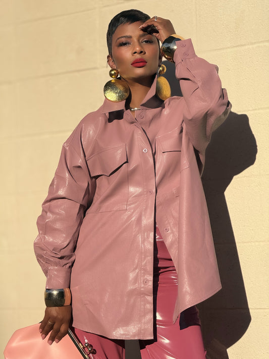 Sofie Vegan Mauve Shacket