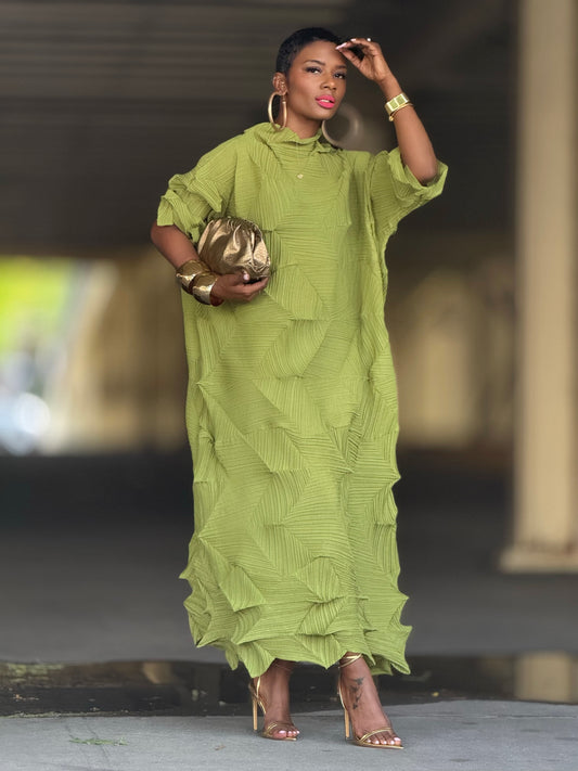 Mira Midi Lime Dress (One size up to 14)