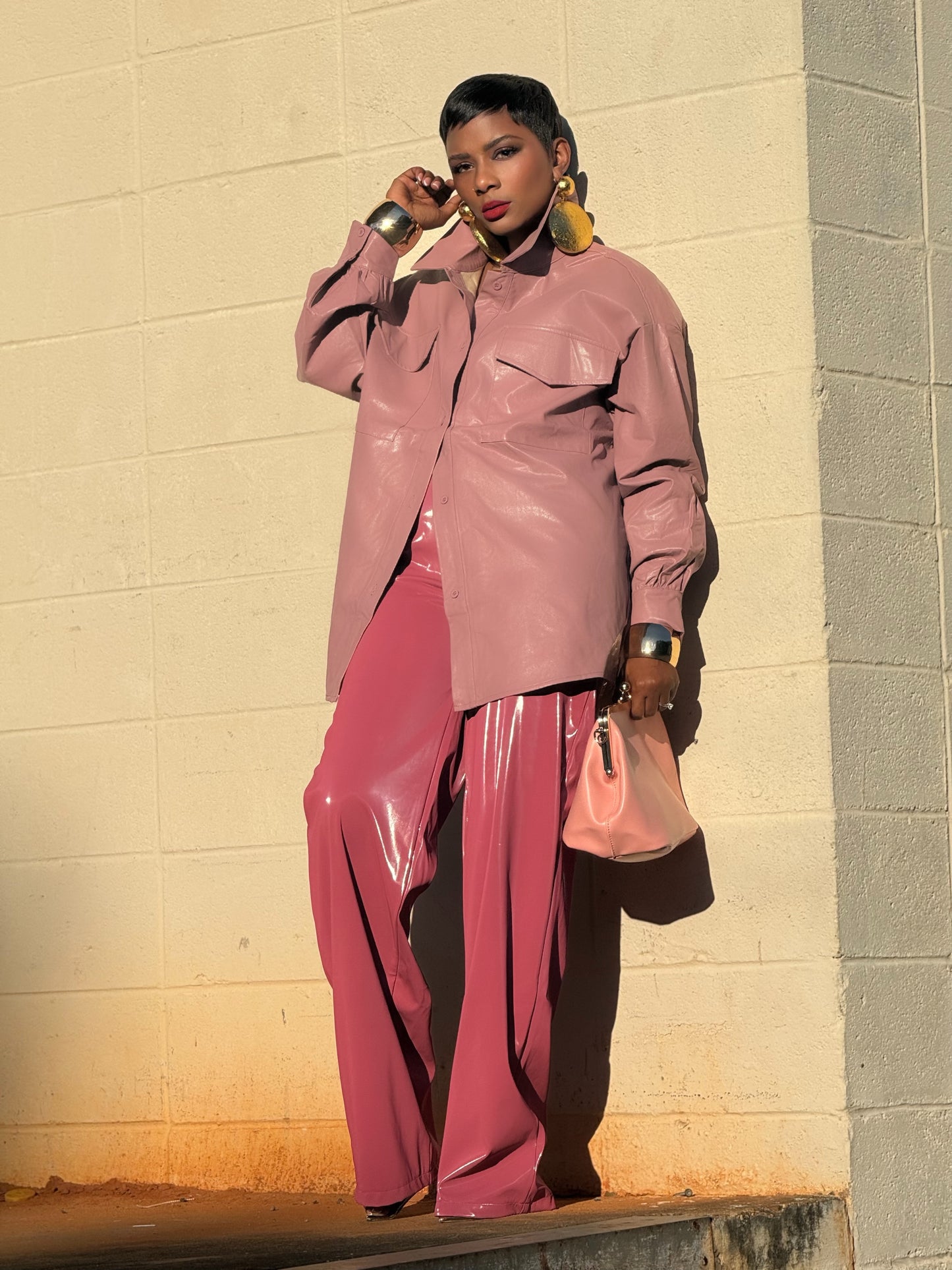 Sofie Vegan Mauve Shacket