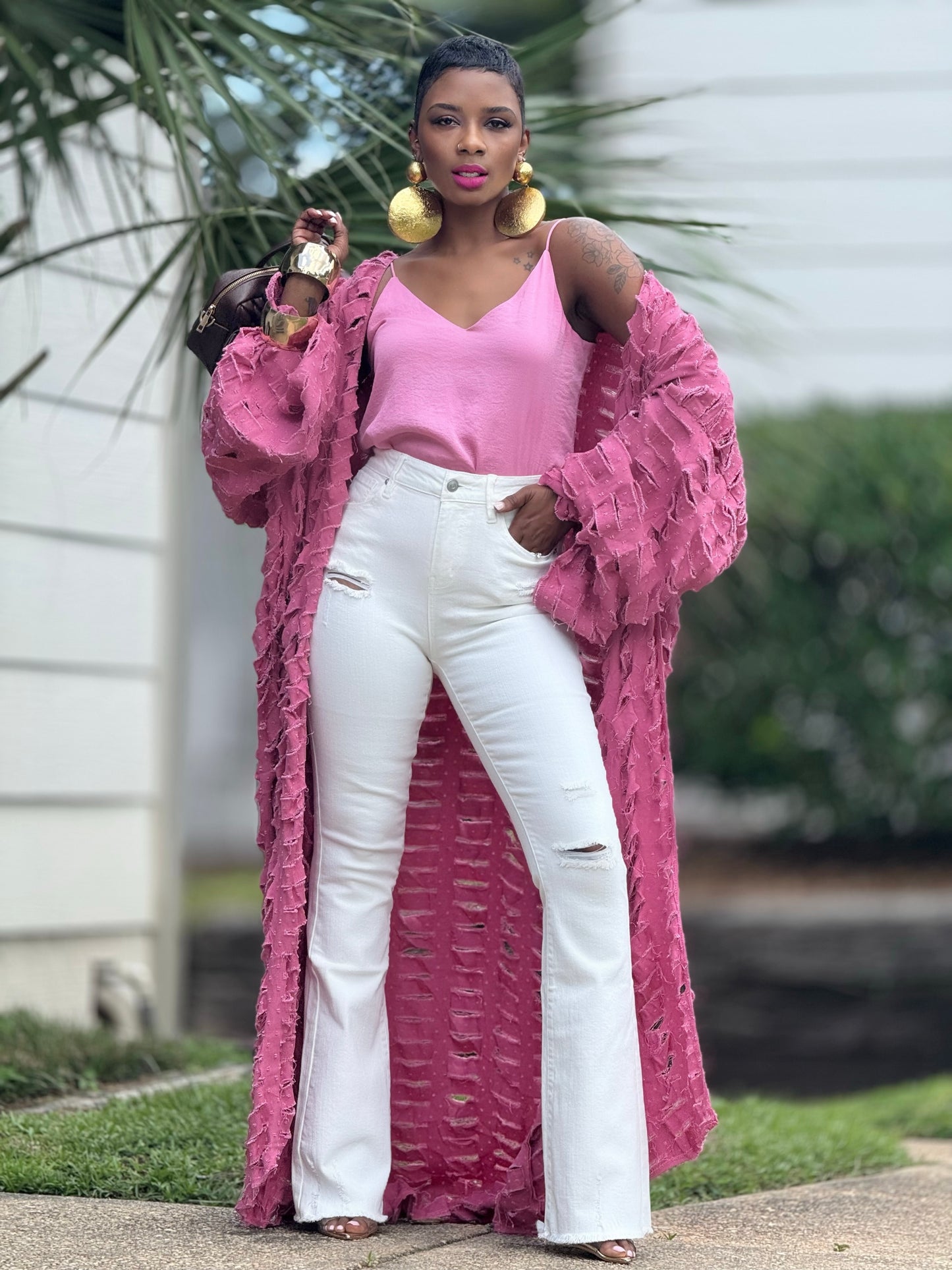 NOBU Pink Denim Duster (One size up to 16)