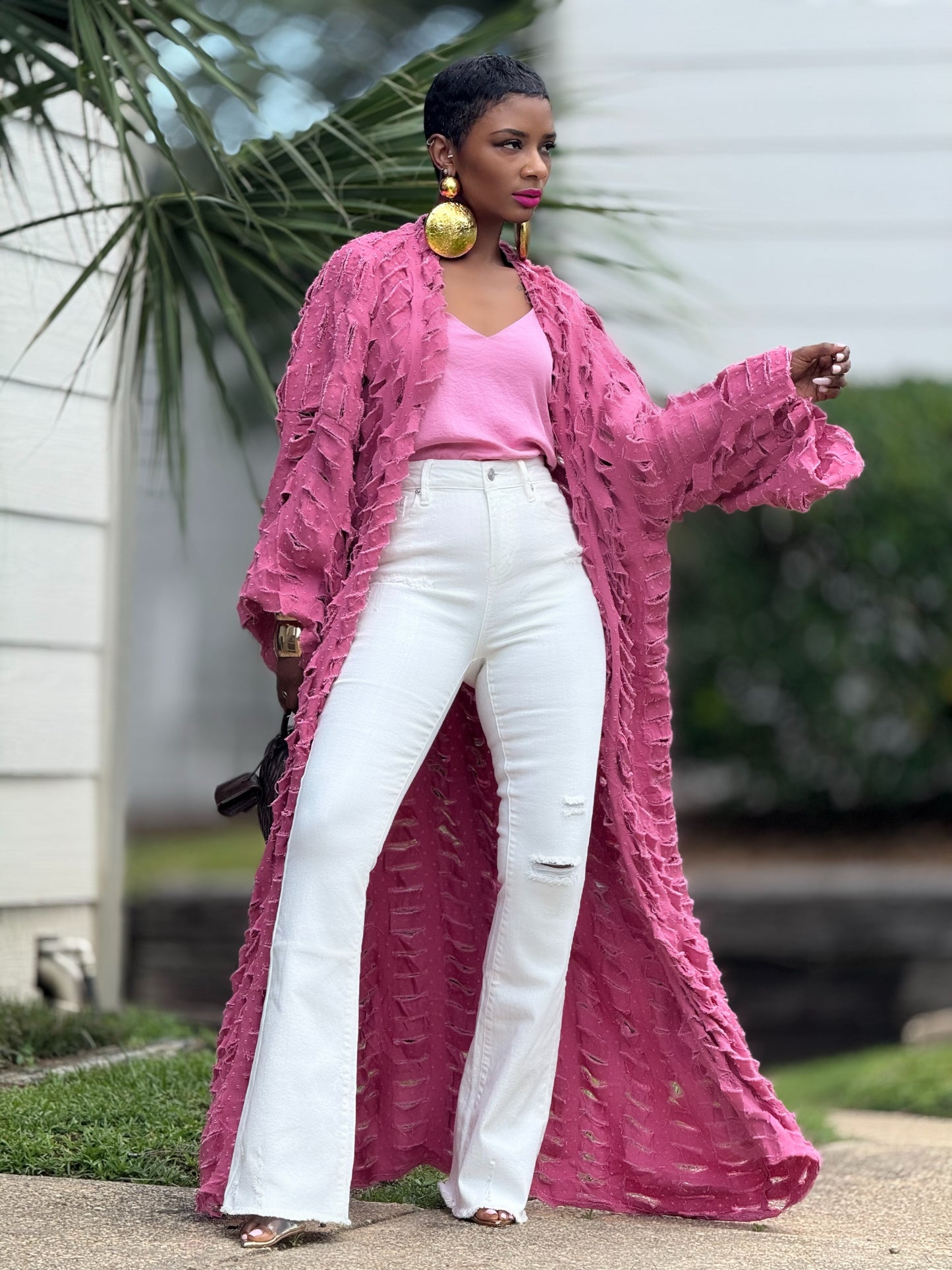 NOBU Pink Denim Duster (One size up to 16)