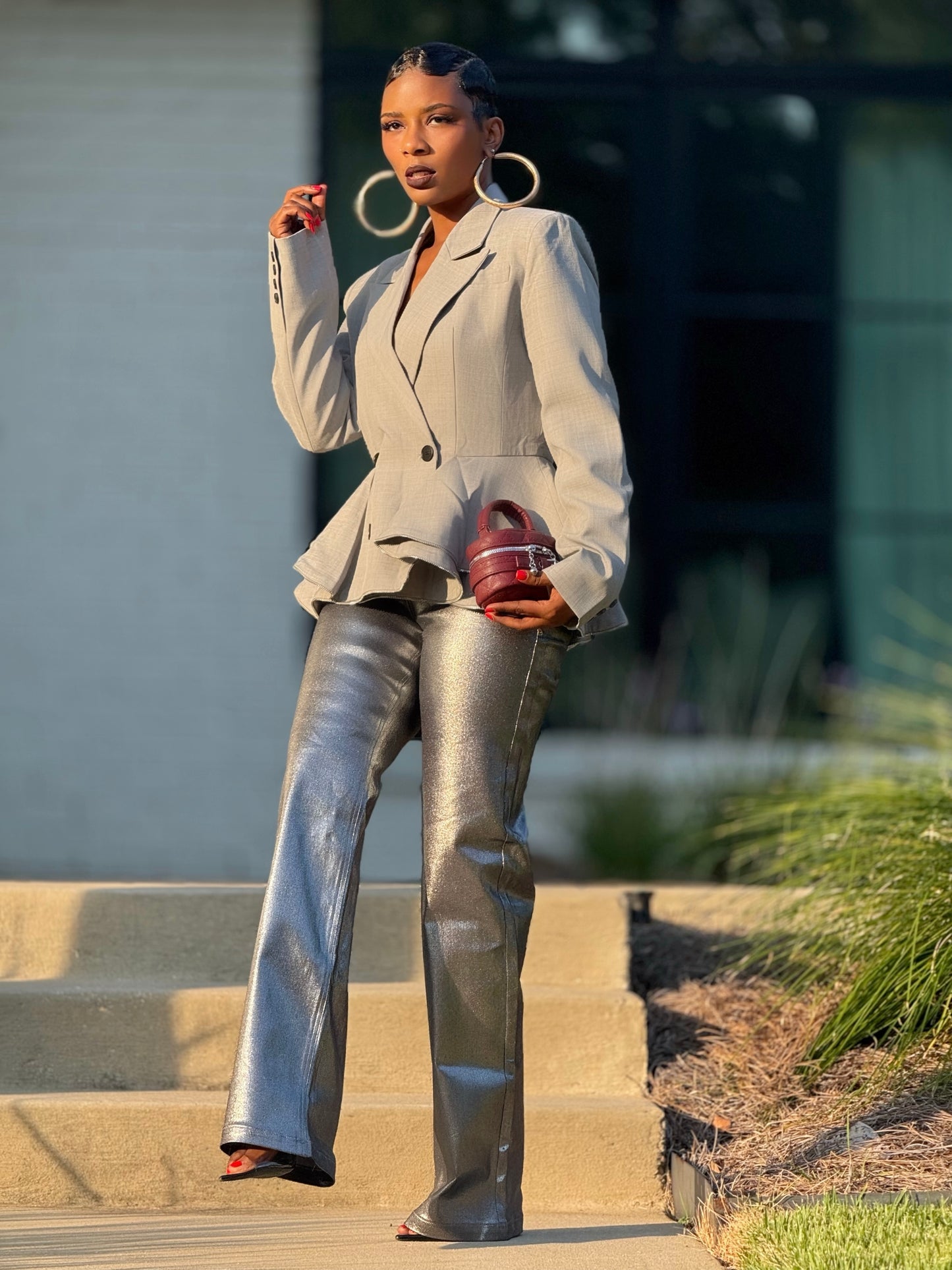 YAS EDIT London Runway in Gray Blazer (Available in XL)