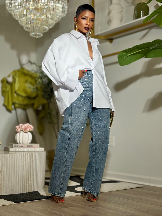 Aspenya White Top (Available in 2X)