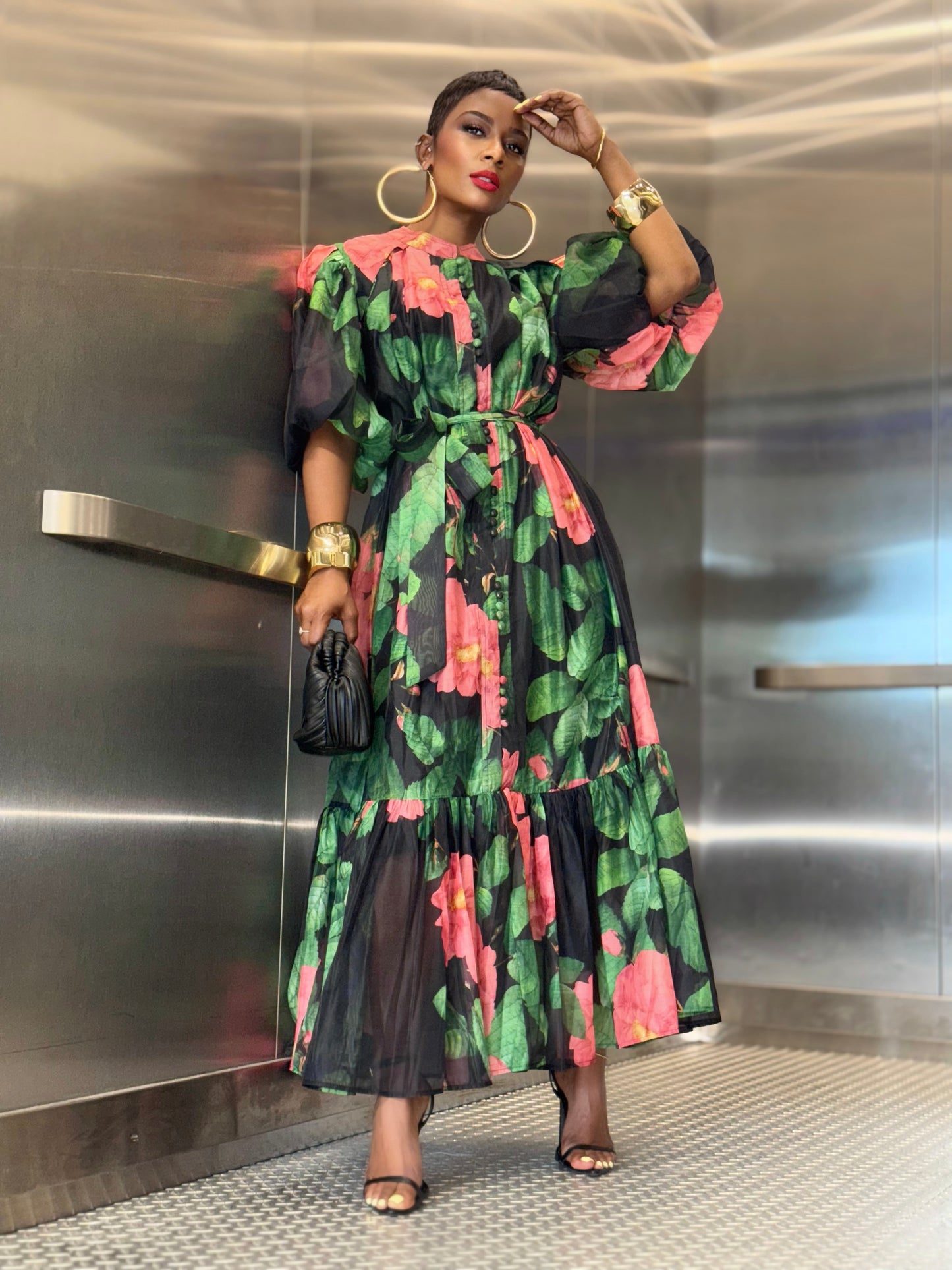 YAS EDIT Floral Yvanna Dress (Available in XXL)