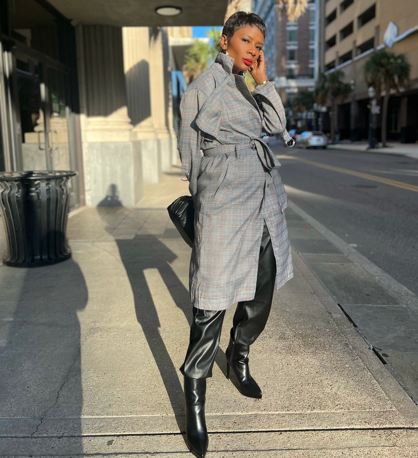 Calais Plaid Trench