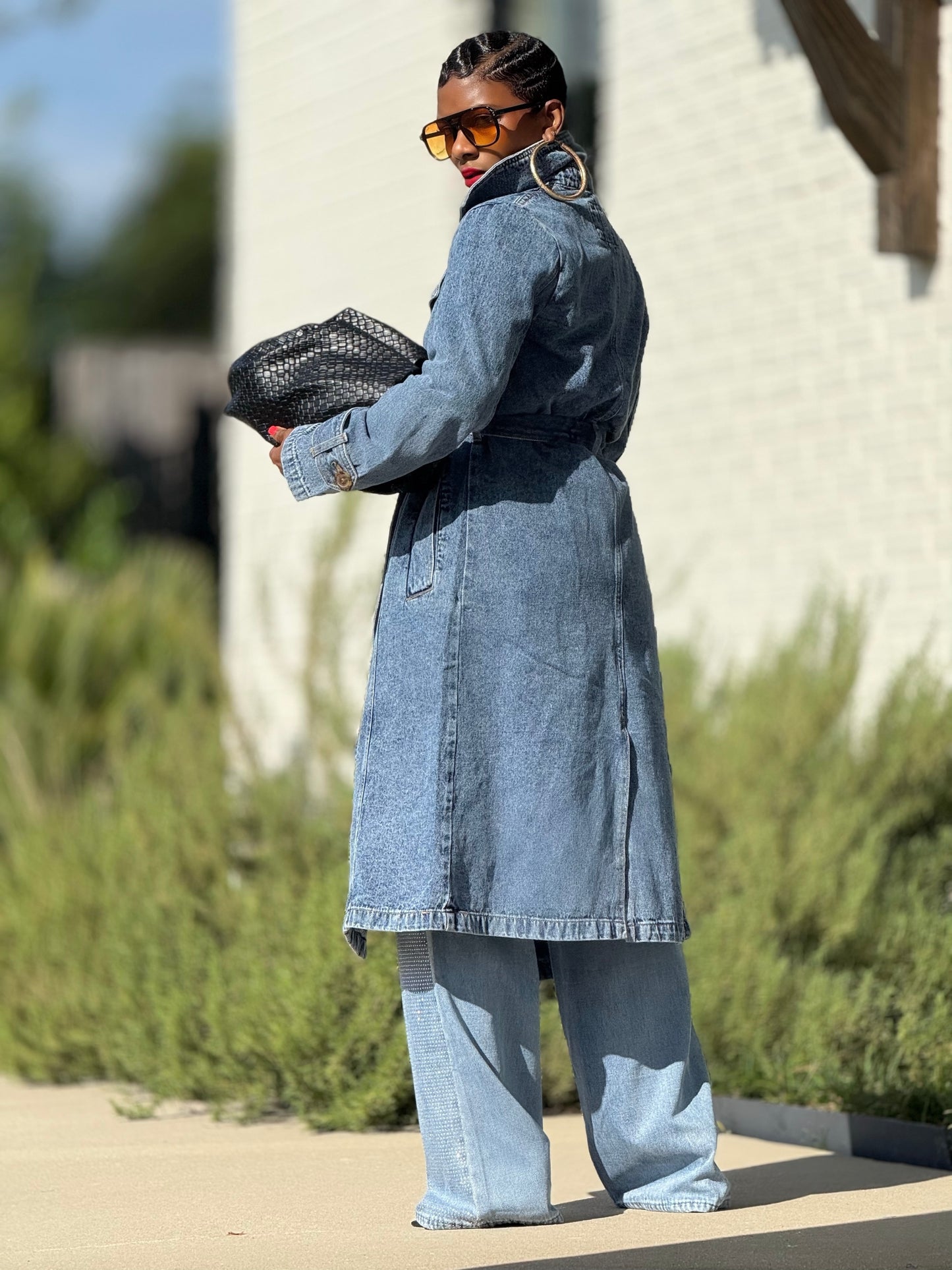 The Runway Double-Breast Denim Trench (Available in XL)