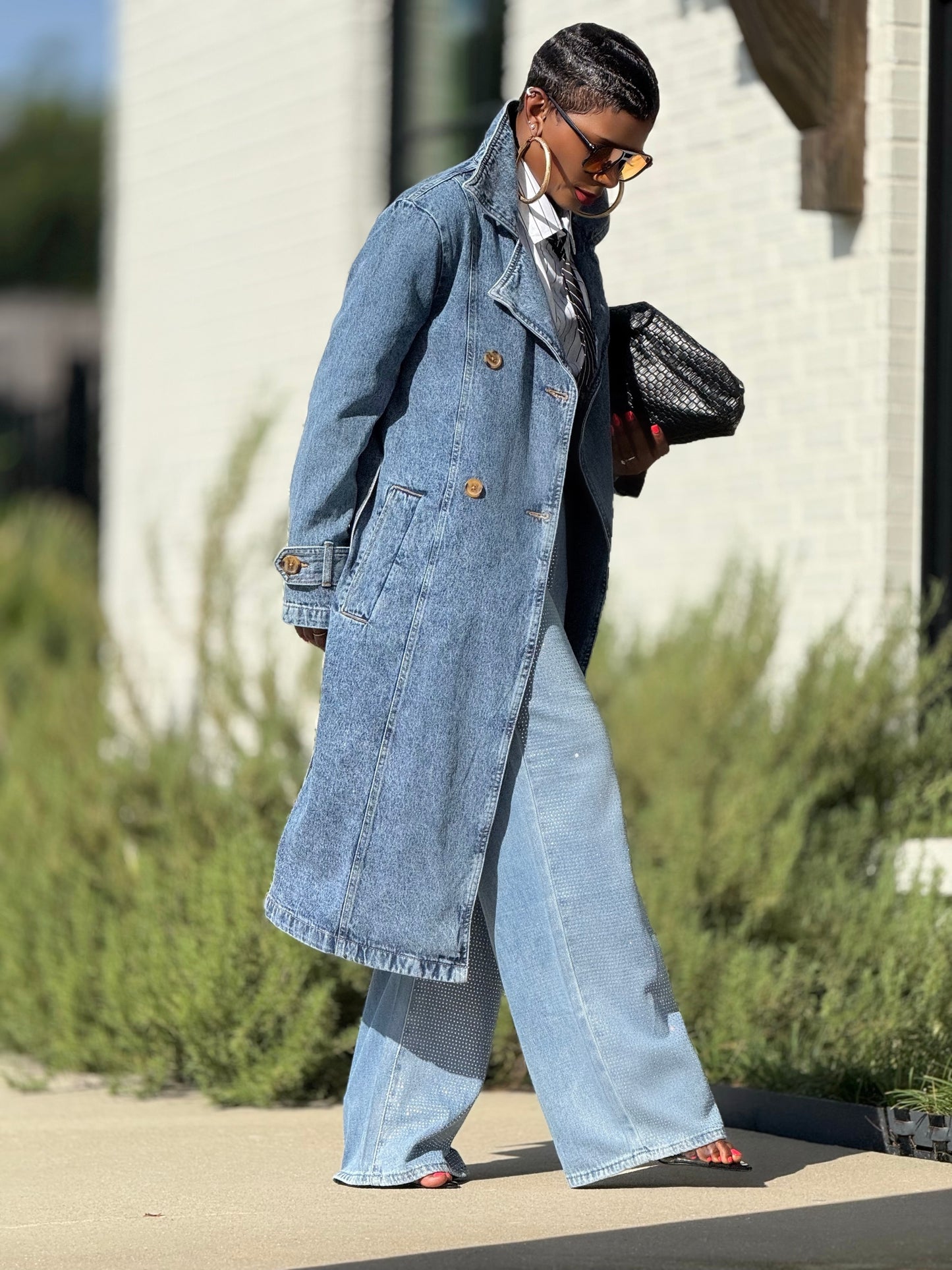 The Runway Double-Breast Denim Trench (Available in XL)