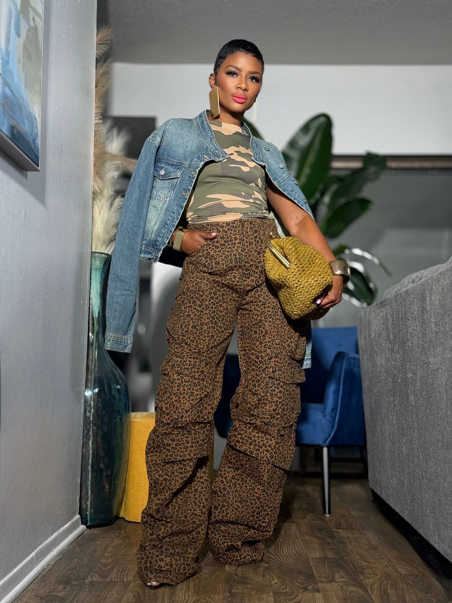 Animal Print Hera Cargo Pant (Available in 3X)