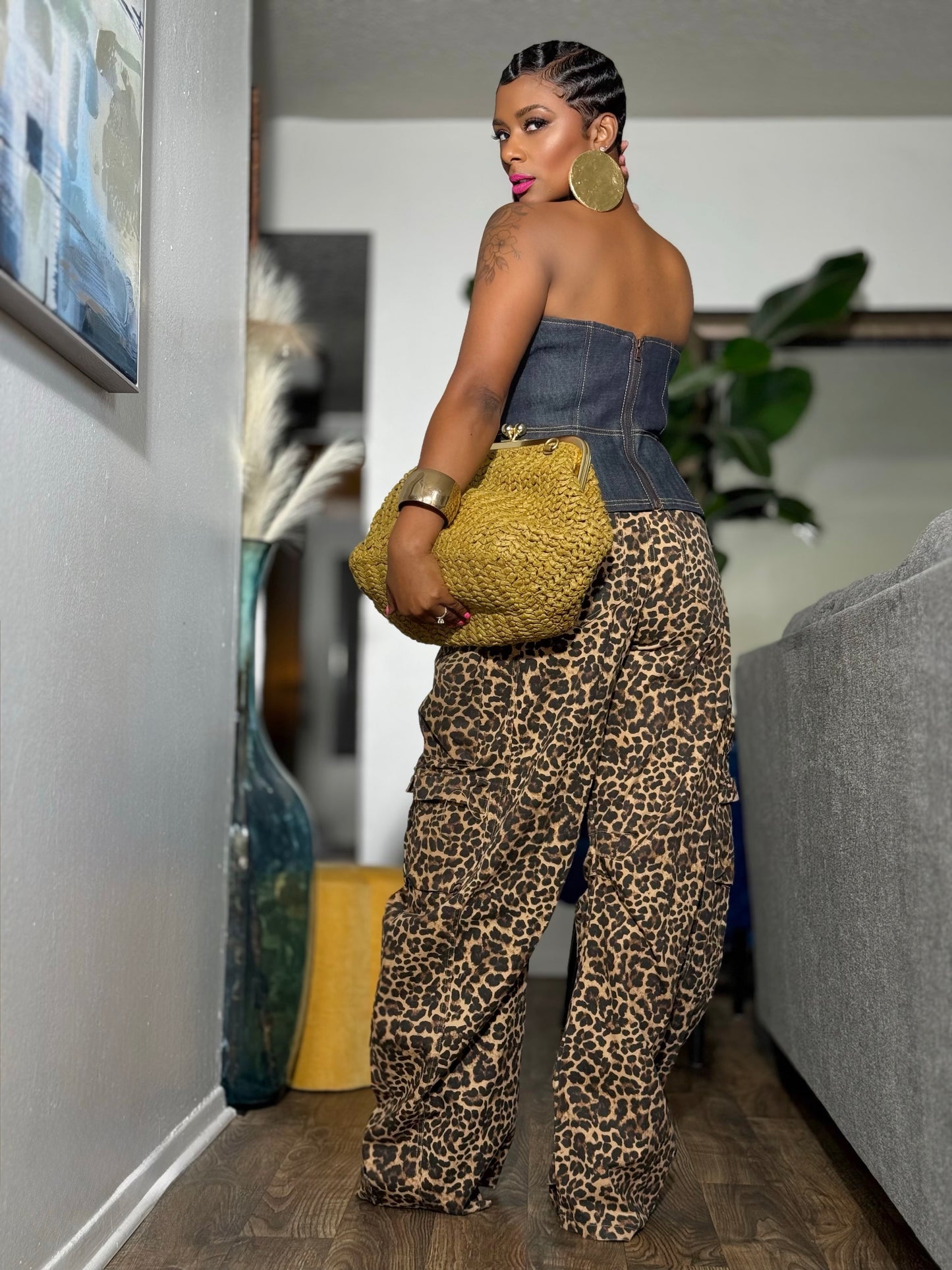 Mari Denim Corset (Available in 3X)