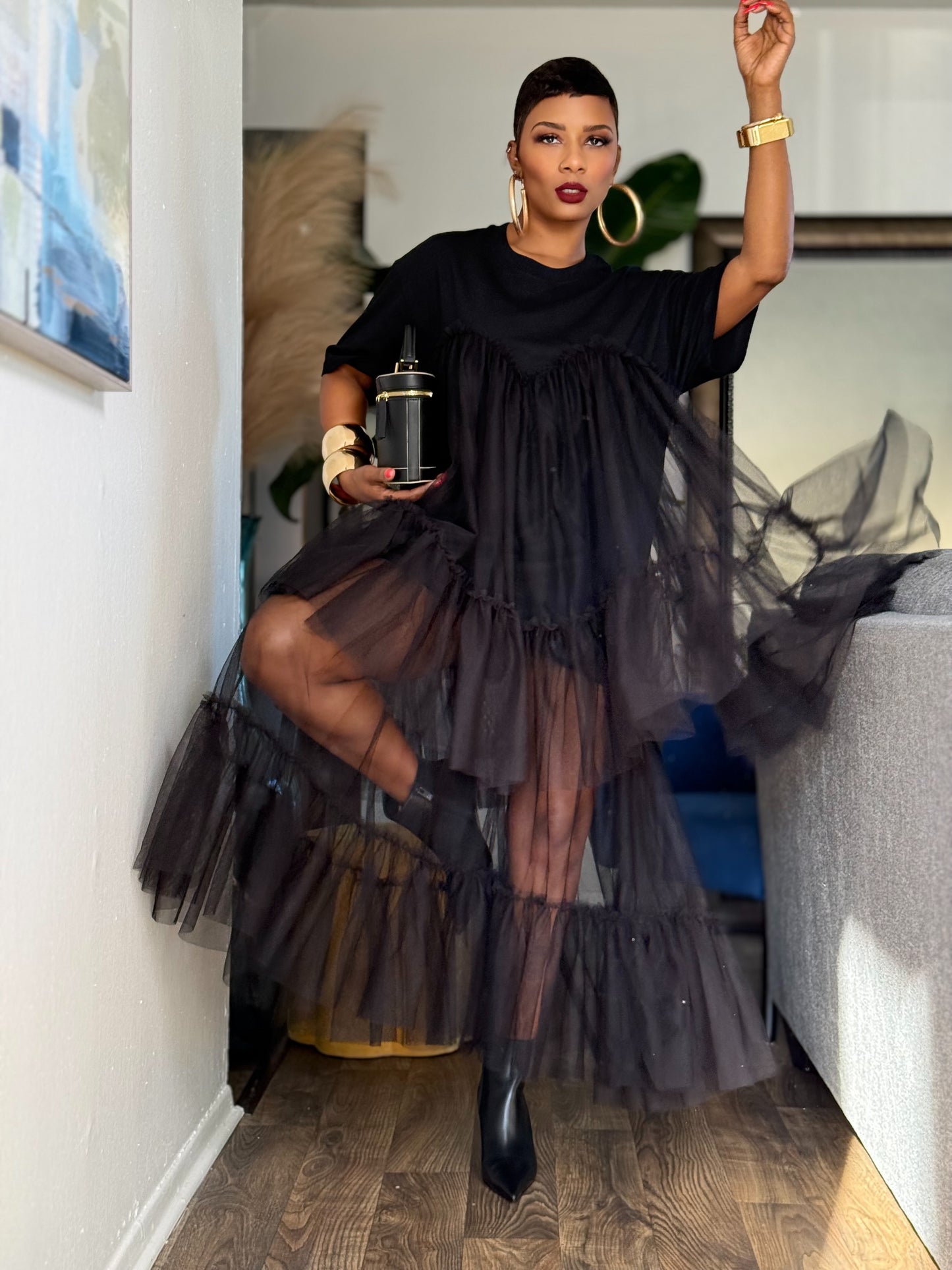 Diana Black Dress (One size up to 14)