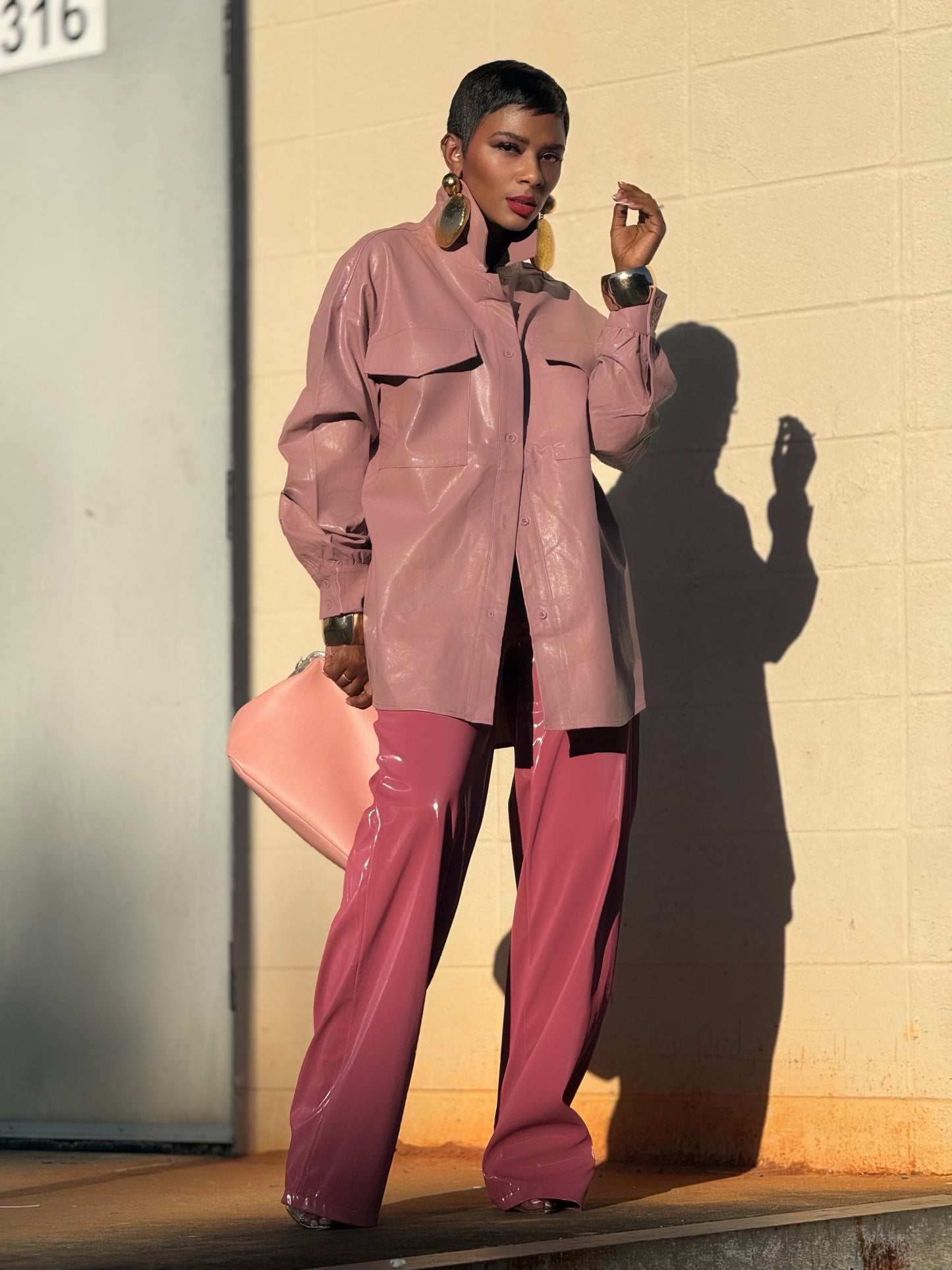 Sofie Vegan Mauve Shacket