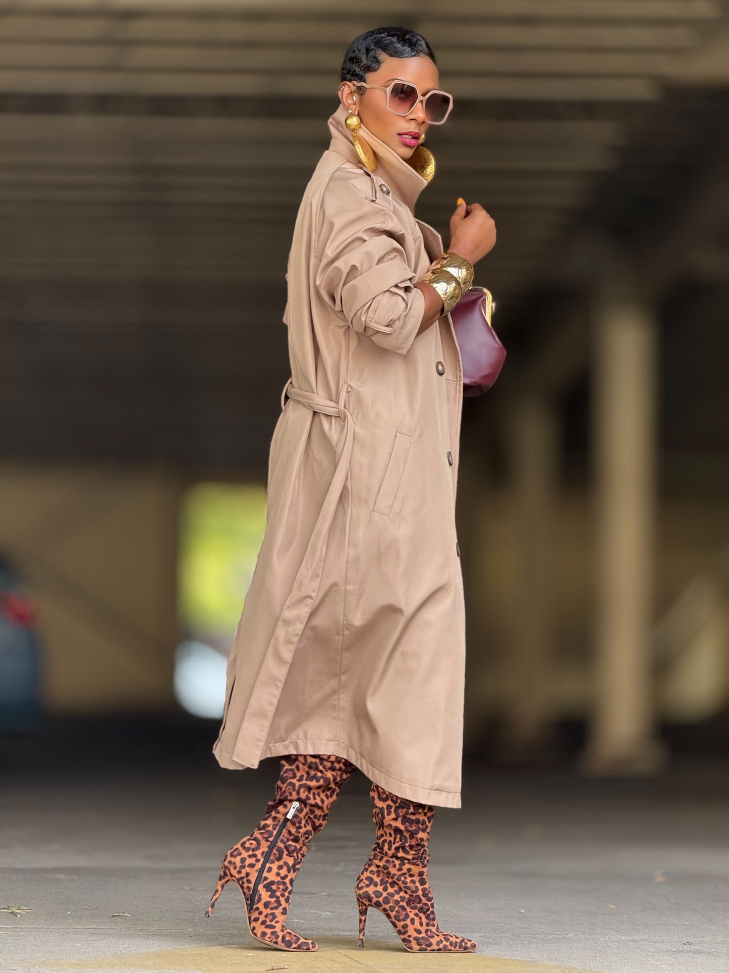 Khaki Safari Trench (Available in XL)