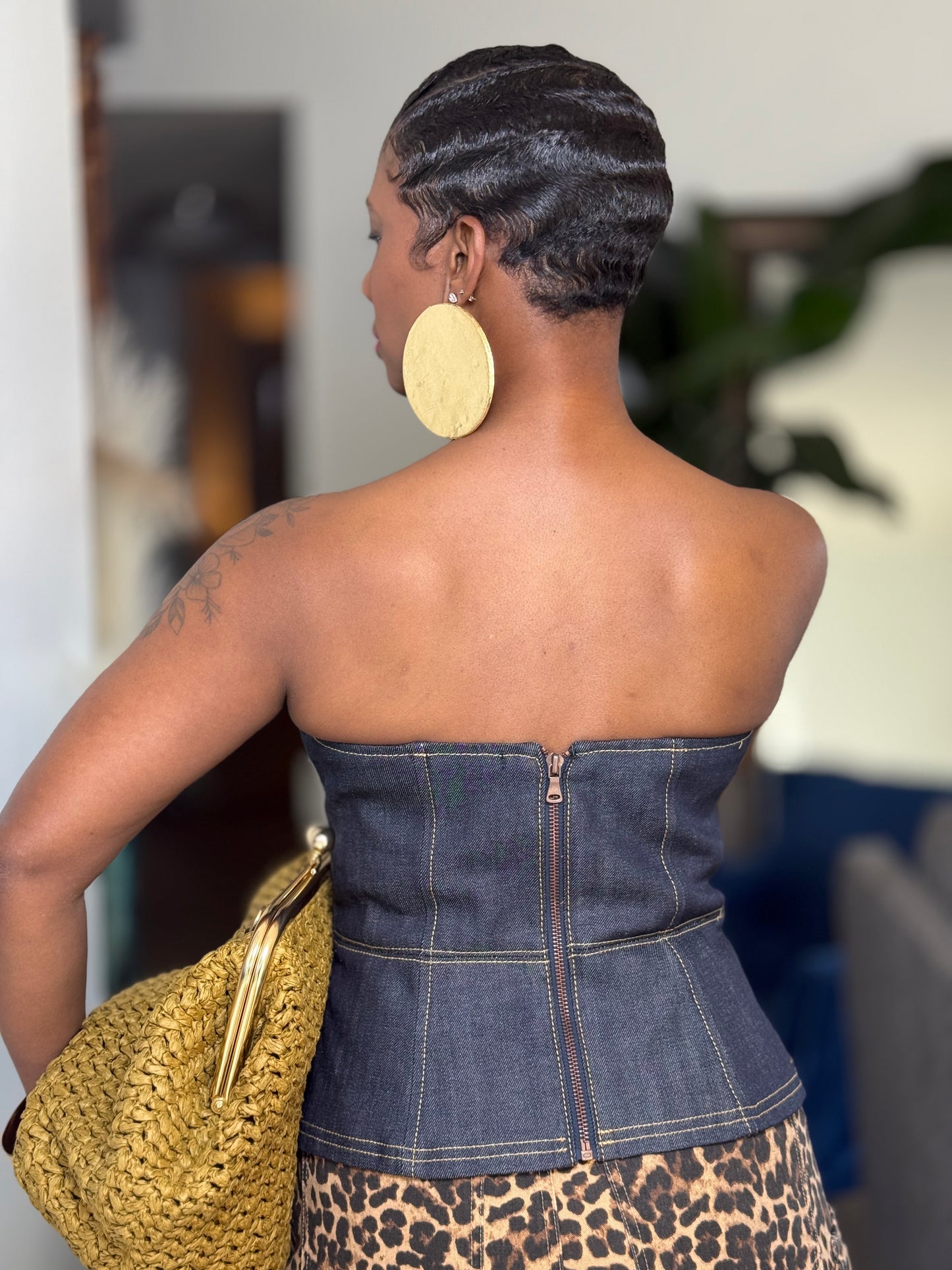 Mari Denim Corset (Available in 3X)