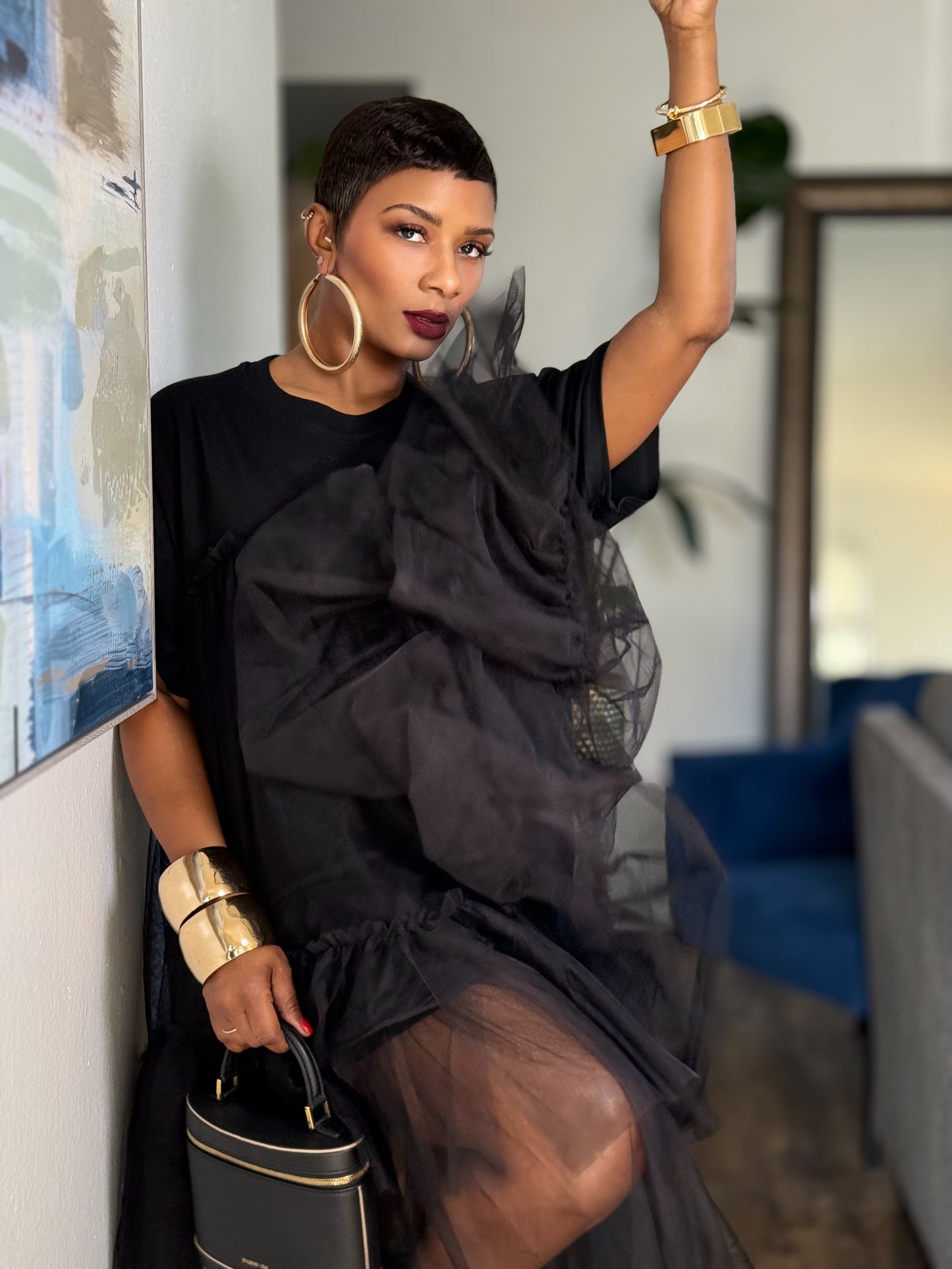 Diana Black Dress (One size up to 14)